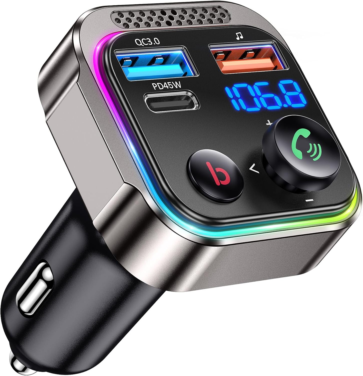 Detalle de GizmoVine Bluetooth Coche Transmisor FM 5.4