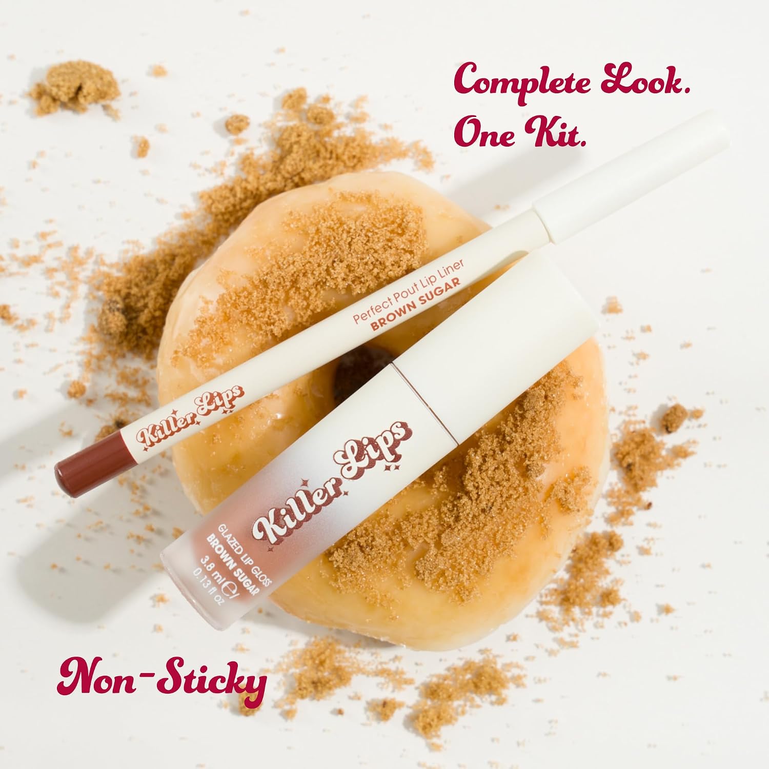 Detalle de Killer Lips Pucker Up Lip Kit - Brown Sugar: lucentezza, nutrimento e comfort