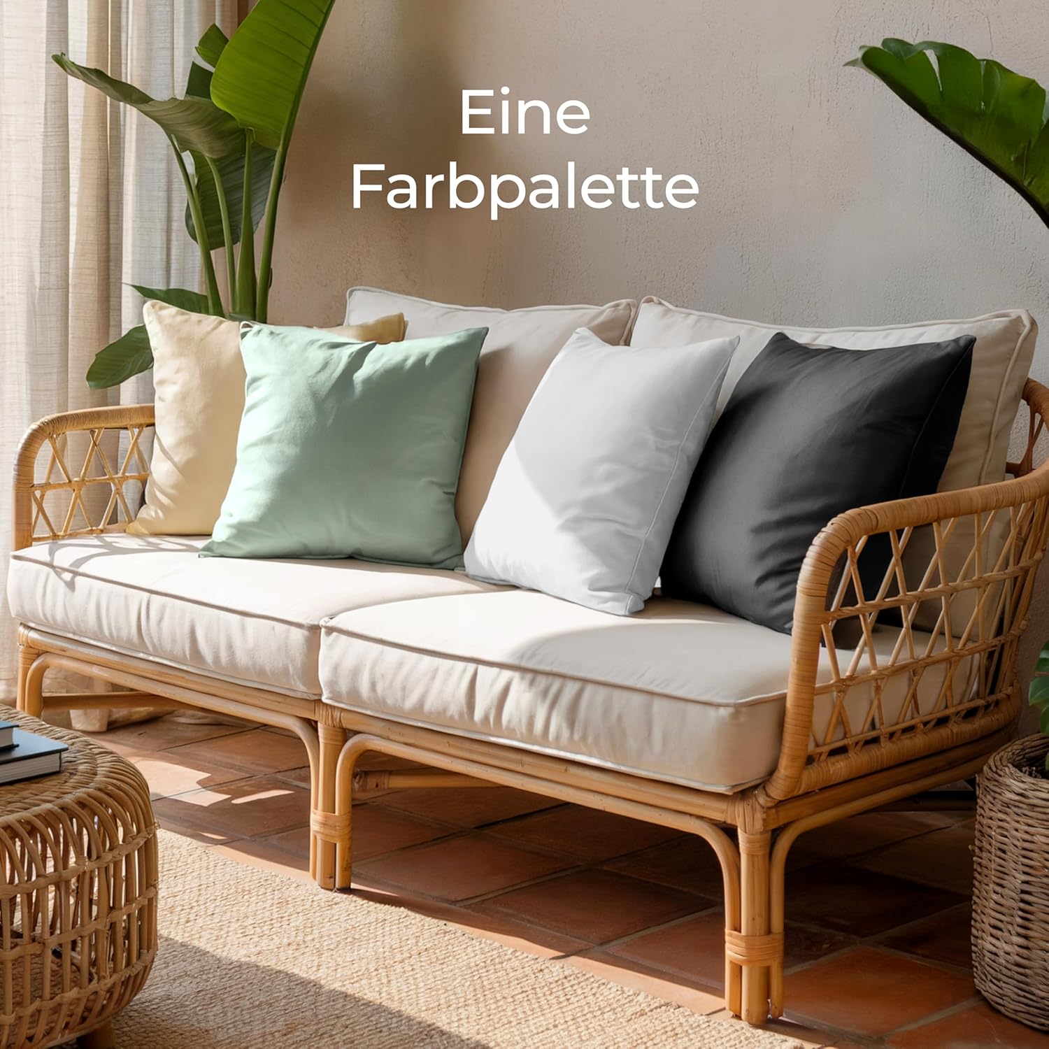 Thumbnail 6 de Dreamzie Kissenbezug aus 100% Bio-Baumwolle (40x60 cm) – 2er Set mit Reißverschluss, grau, Oeko-Tex