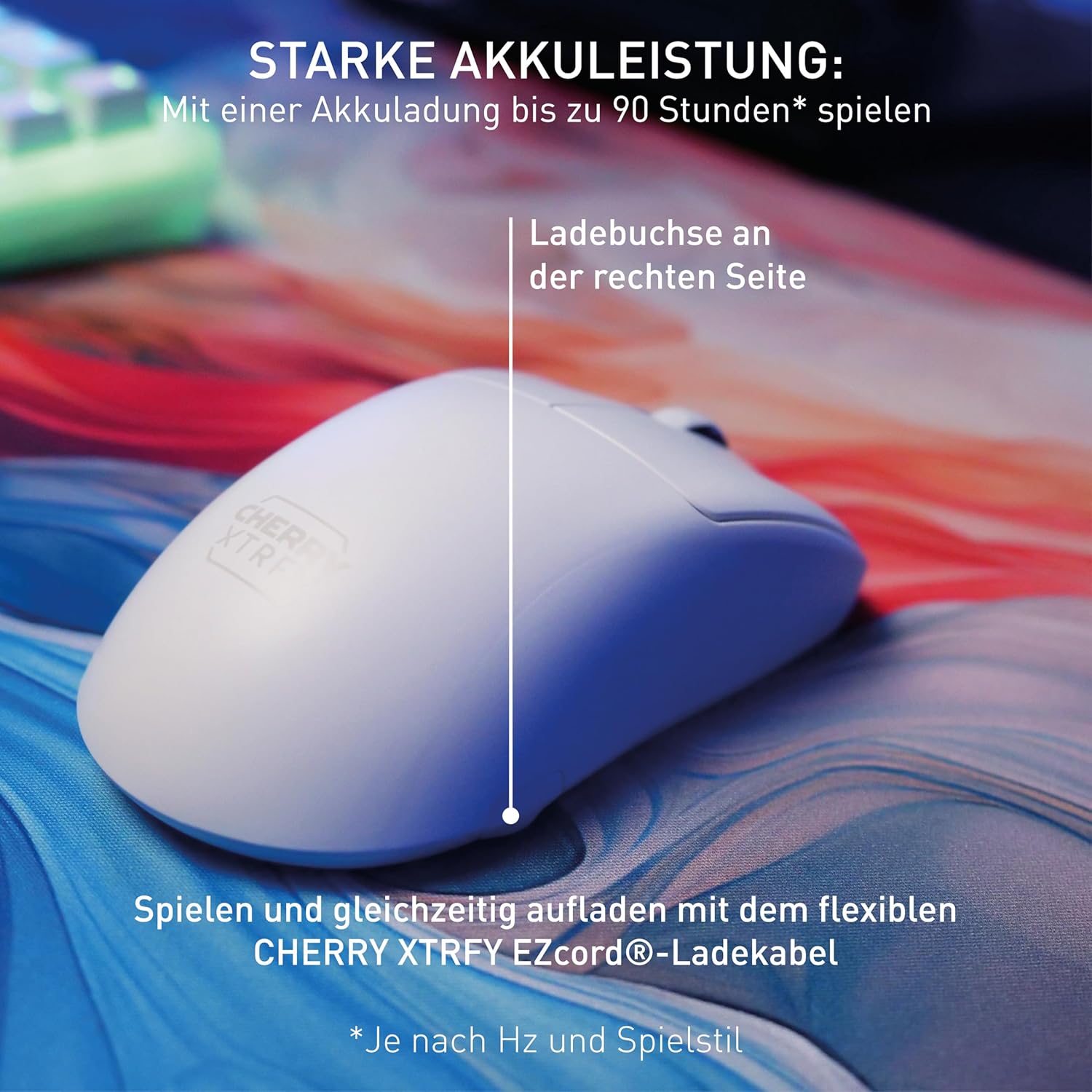 Thumbnail 6 de CHERRY XTRFY M68 Pro Wireless – ultraschnelle kabellose Gaming-Maus (Weiß, 55 g)