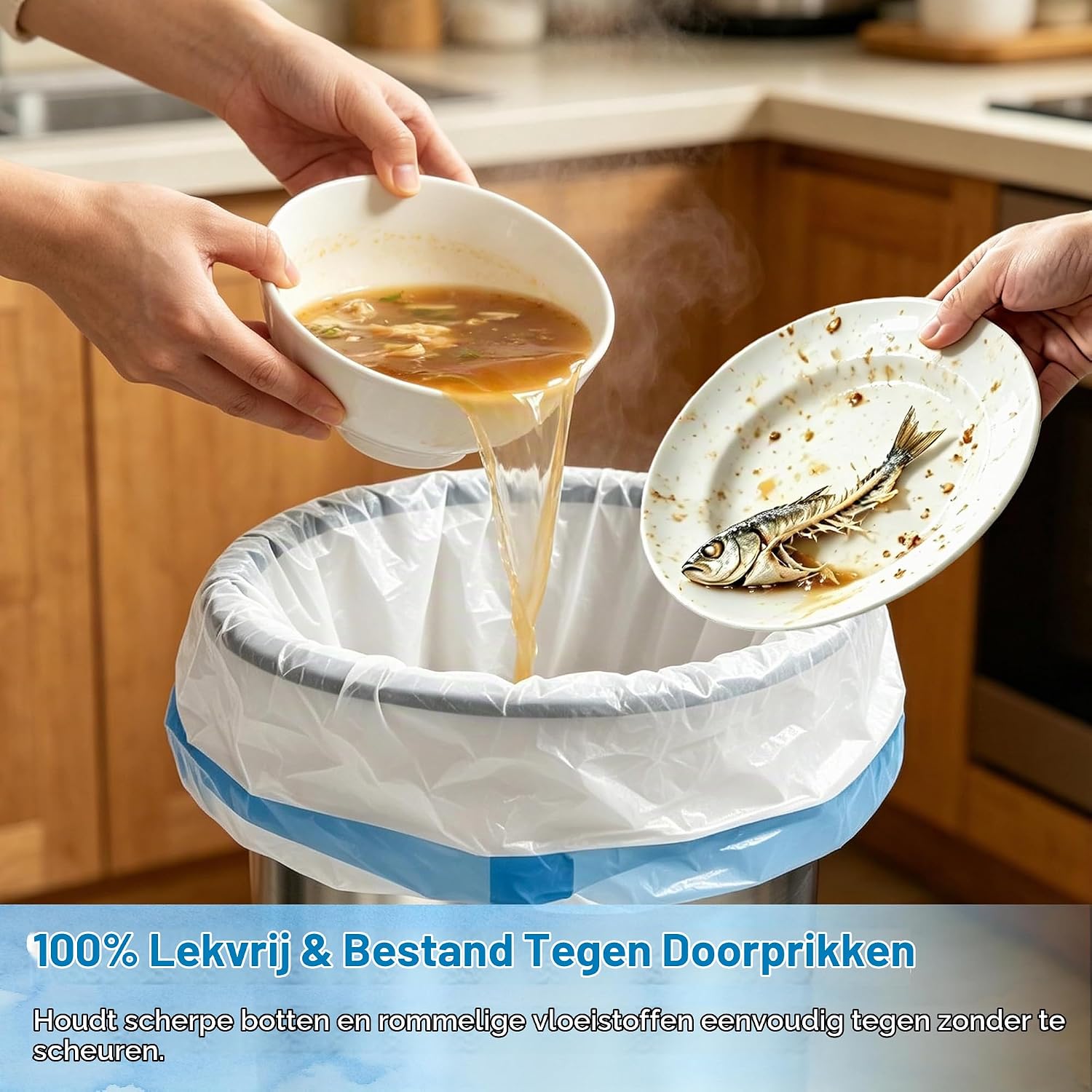 Thumbnail 5 de Xcdhemde vuilniszakken 35 liter, 57 x 65 cm, wit met trekkoord