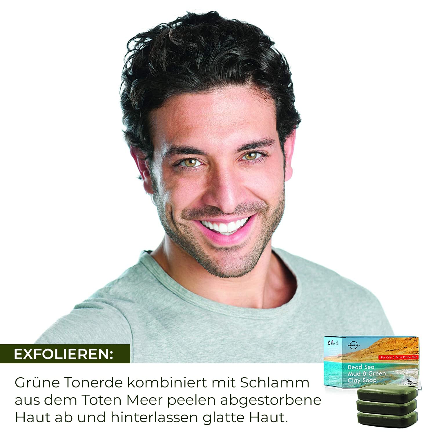 Thumbnail 5 de O NATURALS Totes Meer Schlamm & Lehm Seife (x3) – vegane Gesichtsseife mit Peeling- & Reinigungswirkung