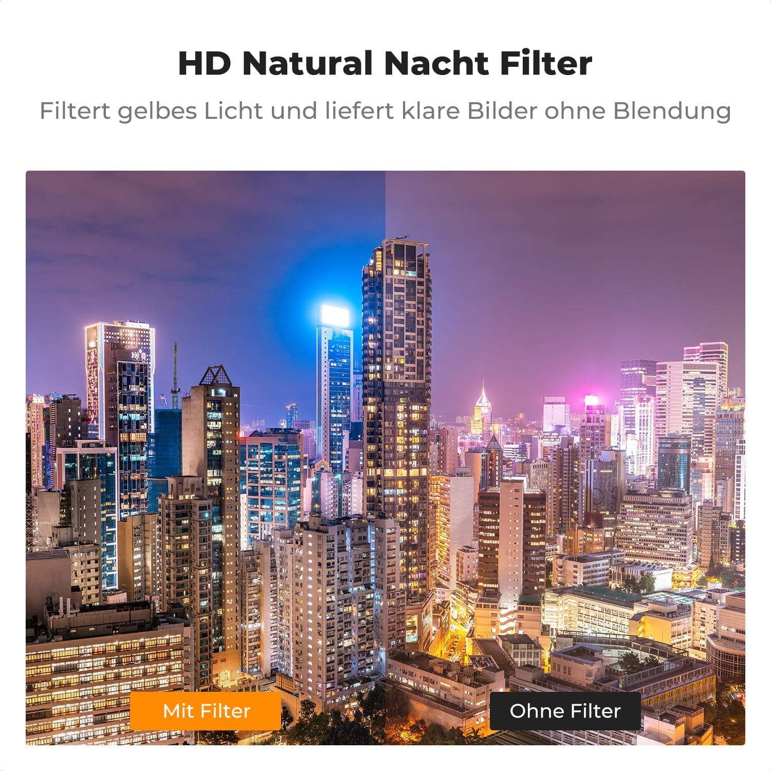 Detalle de K&F CONCEPT magnetisches Clear-Natural Night Filter: Lichtverschmutzungsreduzierung für DJI Osmo Pocket 4/3