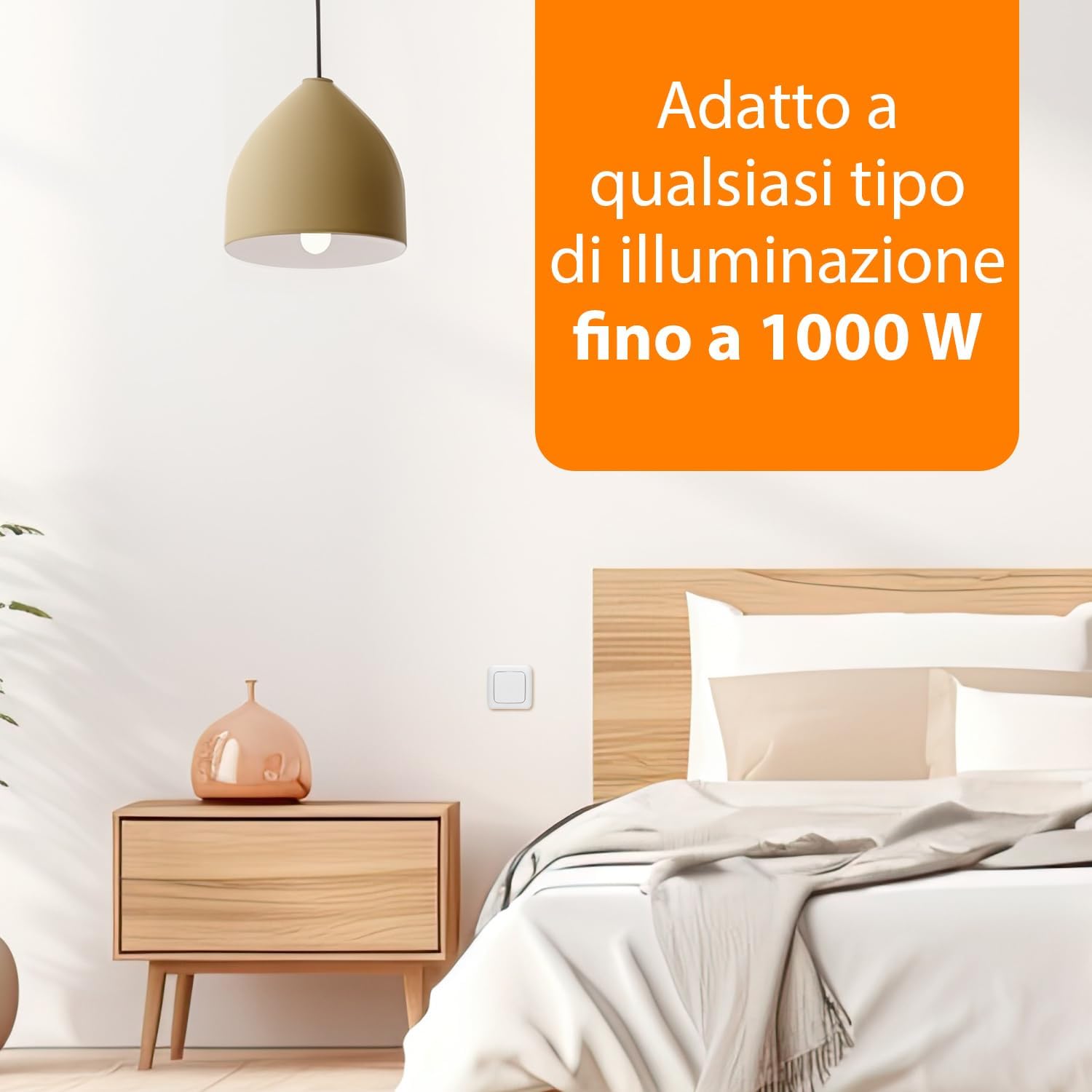 Thumbnail 3 de Smartwares SH4-99567 Set Plug & Connect con 3 interruttori wireless e 1 presa da incasso per illuminazione camera da letto