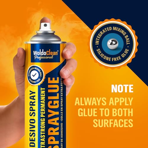 Detalle de WoldoClean Colla Spray Cielo Auto Tessuti 500 ml – incollaggio duraturo per auto, camper e tappezzeria