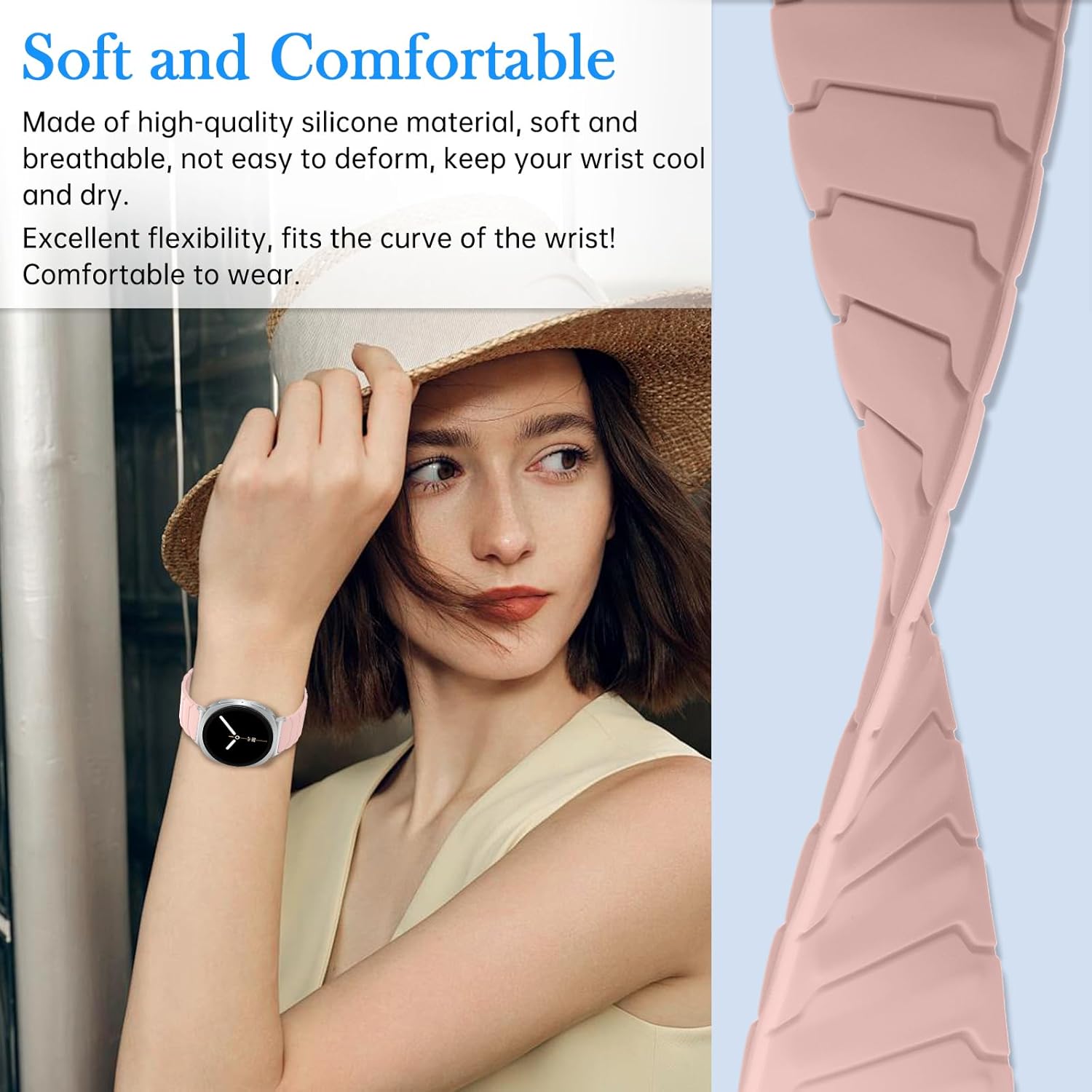 Thumbnail 3 de CiimWaa Magnet-Armband für Samsung Galaxy Watch 8 (40/44 mm) & 8 Classic (46 mm) in Rosa
