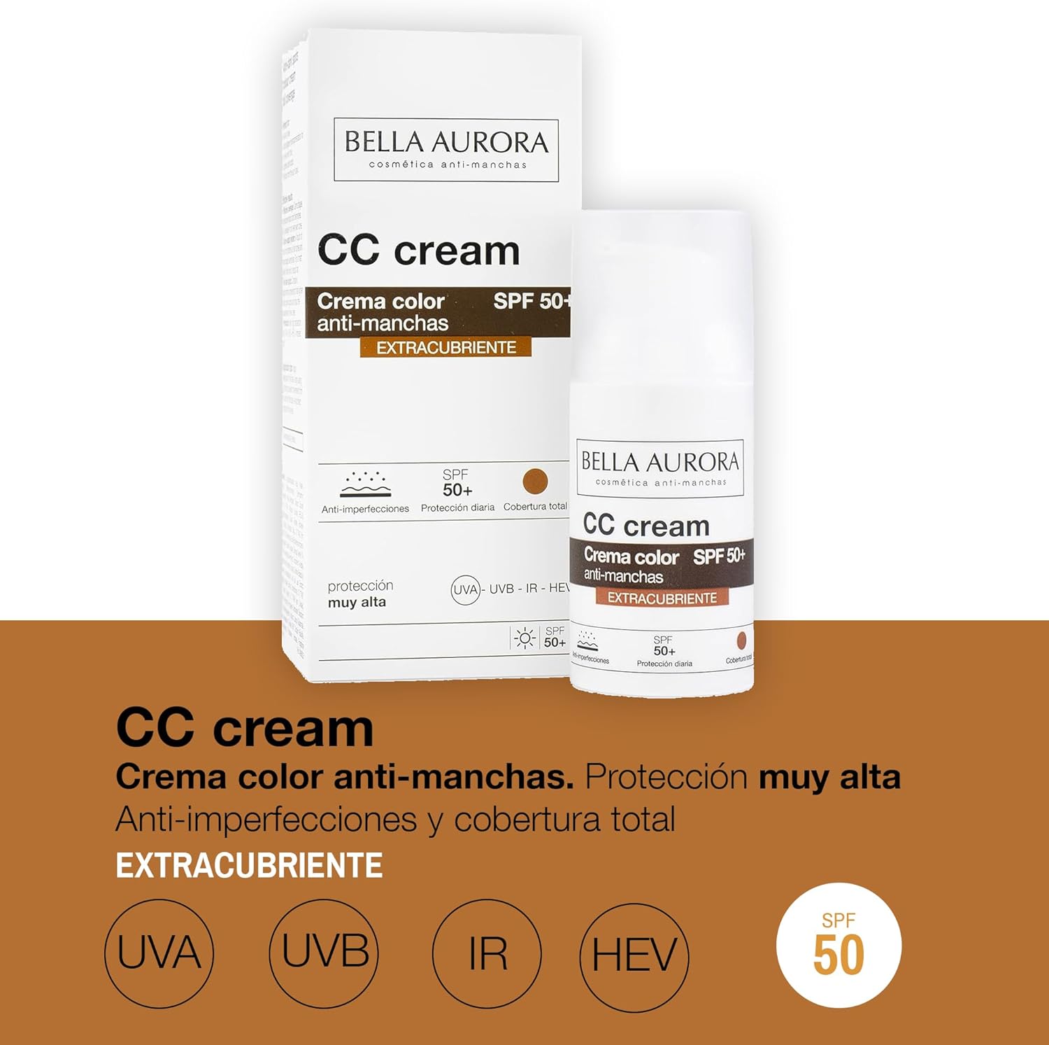 Thumbnail 1 de BELLA AURORA - CC Cream Antimanchas SPF50+ 🌞 Protección y Cobertura Total