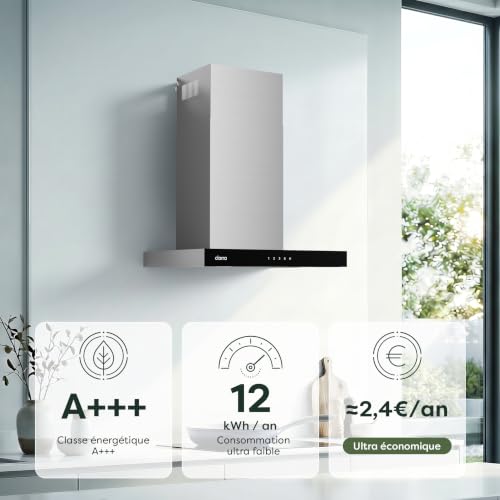 Thumbnail 14 de CIARRA Hotte Aspirante Murale 60 cm CBCS6102 – Classe A+++, 706 m³/h