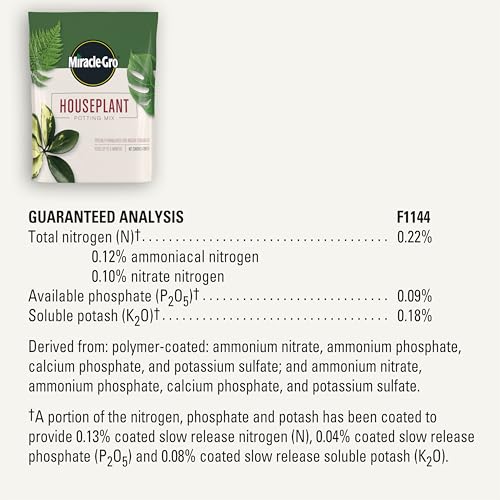 Detalle de Miracle-Gro Houseplant Potting Mix, 4 qt: A practical indoor soil for thriving tropical plants