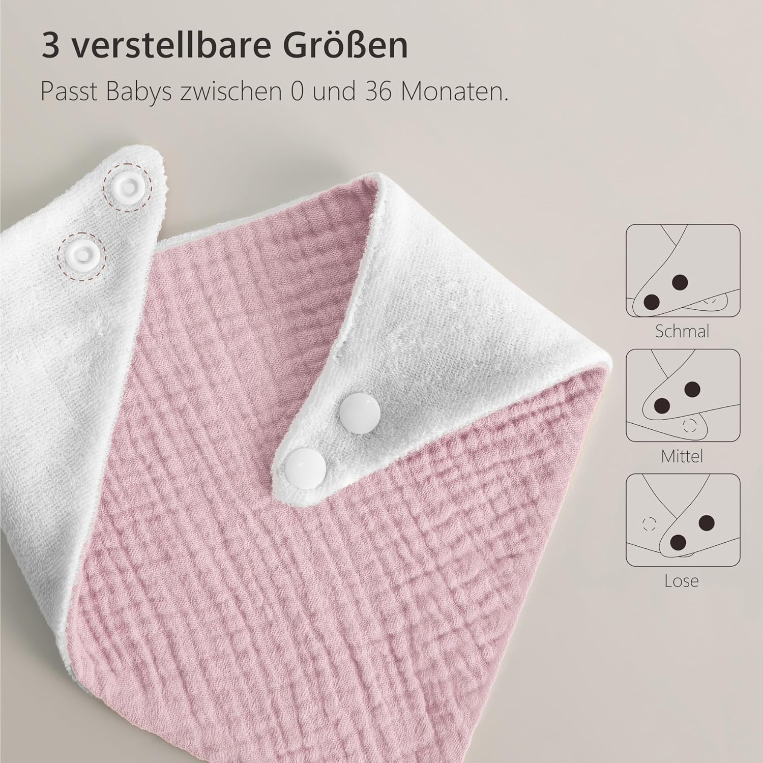 Thumbnail 4 de Bearmoss Lätzchen Baby Musselin Halstuch 8 Stück 👶