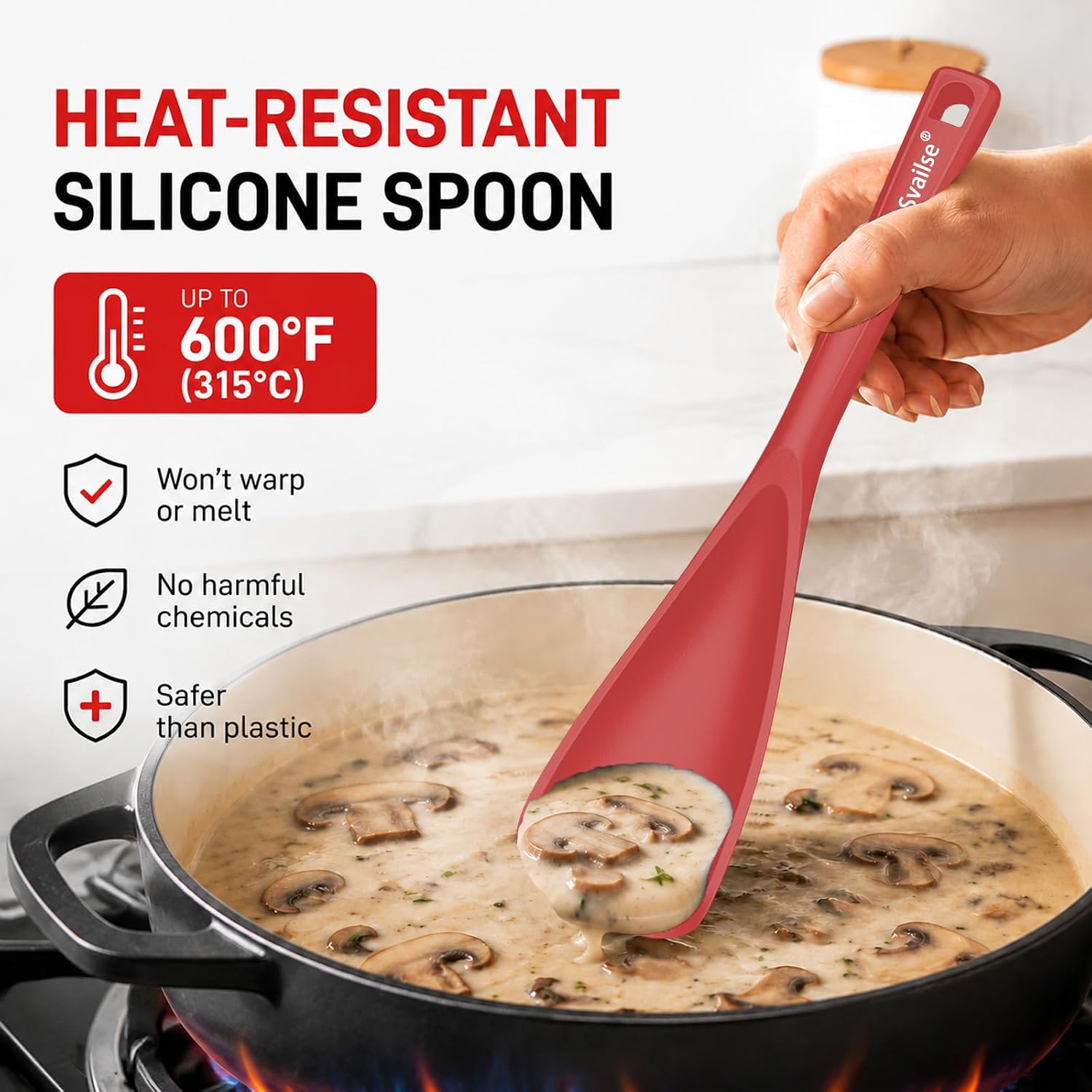Detalle 2 de Svailse Silicone Spatula Spoon 12.6-Inch