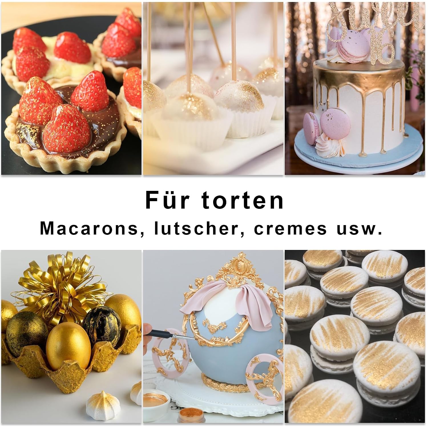 Thumbnail 5 de Essbares Glitzer Set – 12 Farben Glitzerpulver für Getränke und Backkunst (3 g pro Farbstoff)