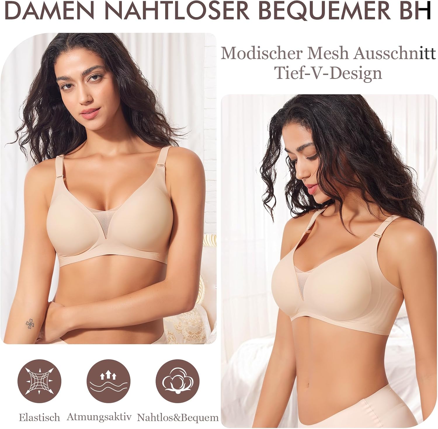 Thumbnail 4 de Ganado Mesh BH Damen Nahtloser Bralette