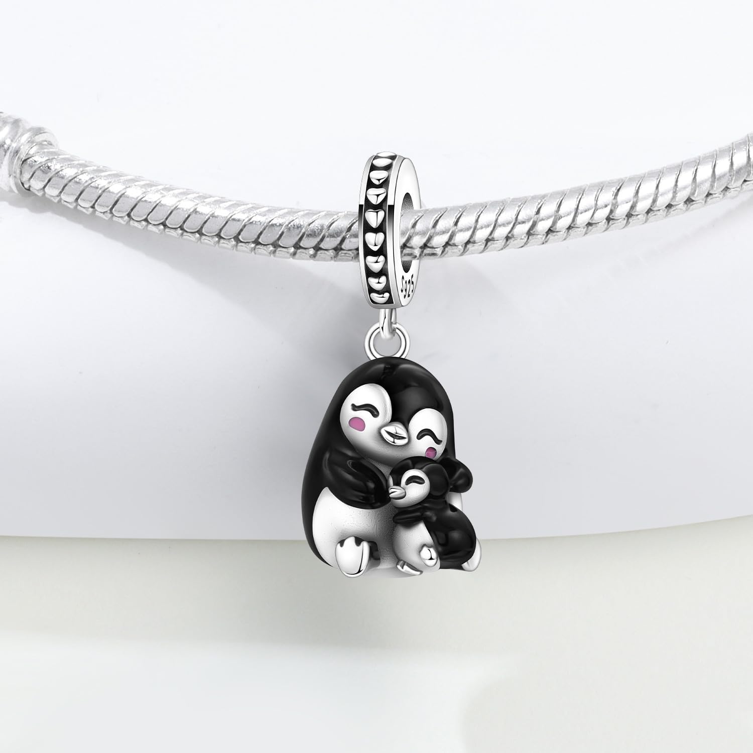 Thumbnail 2 de PANPOKI Charm-Set: Katze, Hund und Elefant aus 925er Sterling Silber – Passend für europäische Armbänder und Halsketten