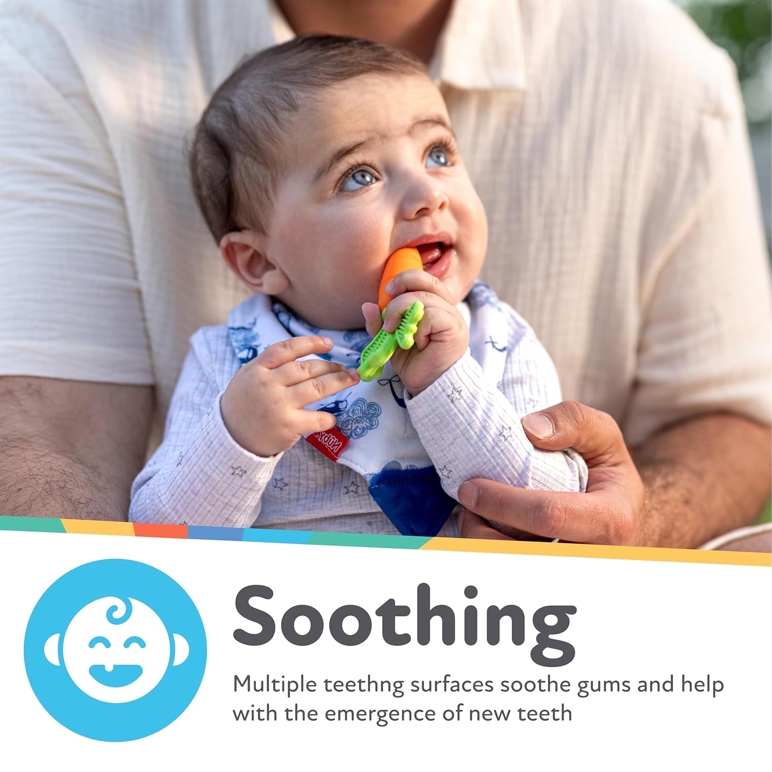 Thumbnail 1 de Nuby NanaNubs Banana Massaging Toothbrush and Carrot Teether (2-Pack) — Baby Teething Toys for 3+ Months