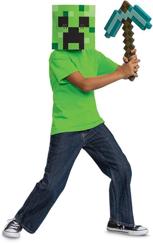 Detalle de Minecraft Disguise: máscara Creeper 3 años