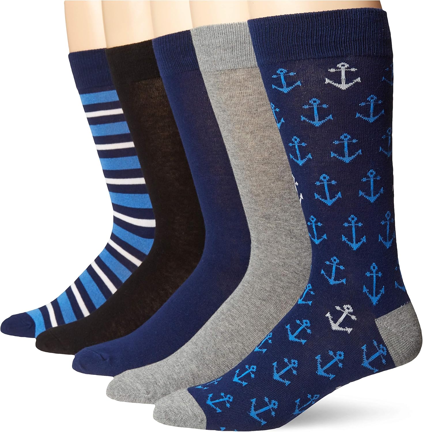 Detalle de Amazon Essentials Calcetines de vestir cómodos 5 pares