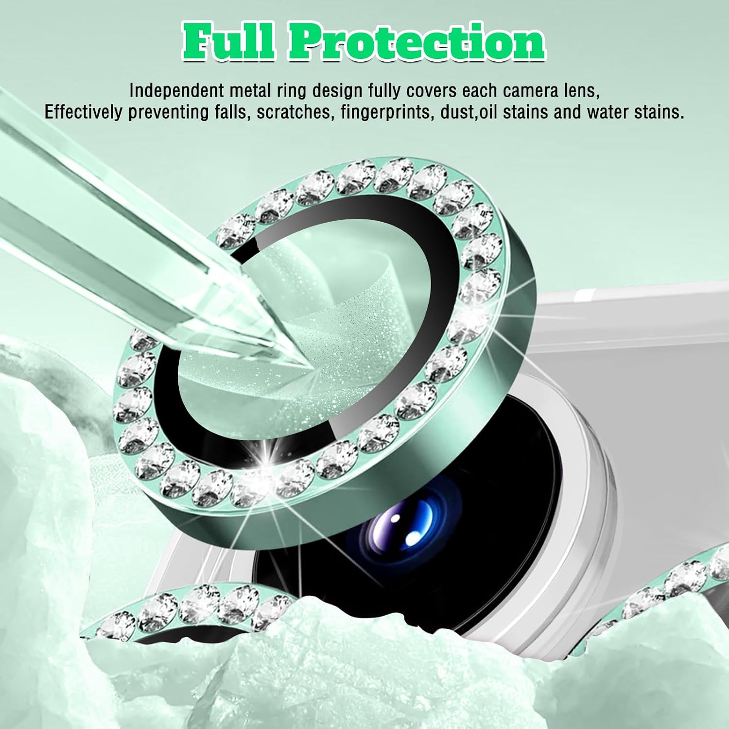 Detalle 2 de Kameraschutz iPhone 16 Pro Max Diamant 9H