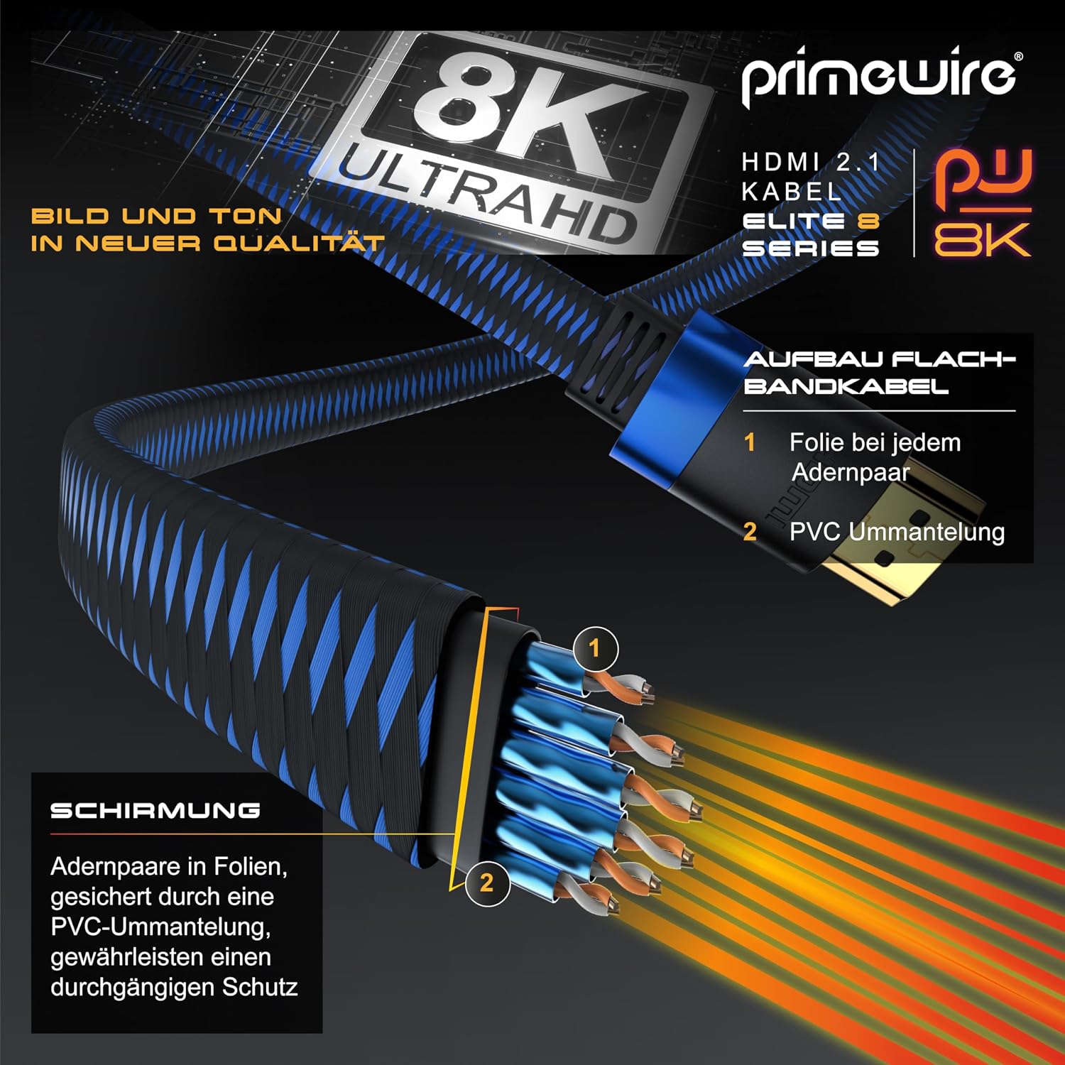 Thumbnail 2 de Primewire 8K HDMI Kabel 2.1 3m