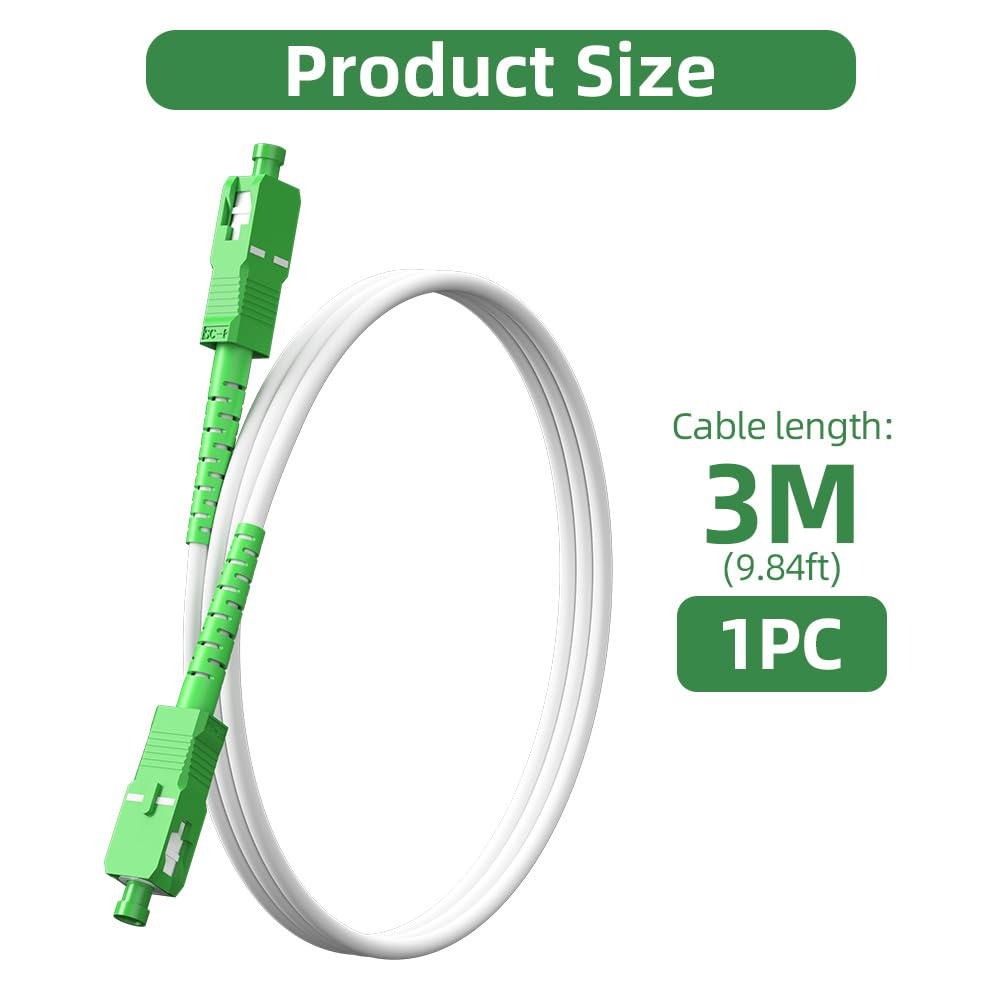 Detalle de OFFCUP SC/APC-10M-OS2-SM Fibre Optic Cable, 3 m, Single-Mode Simplex