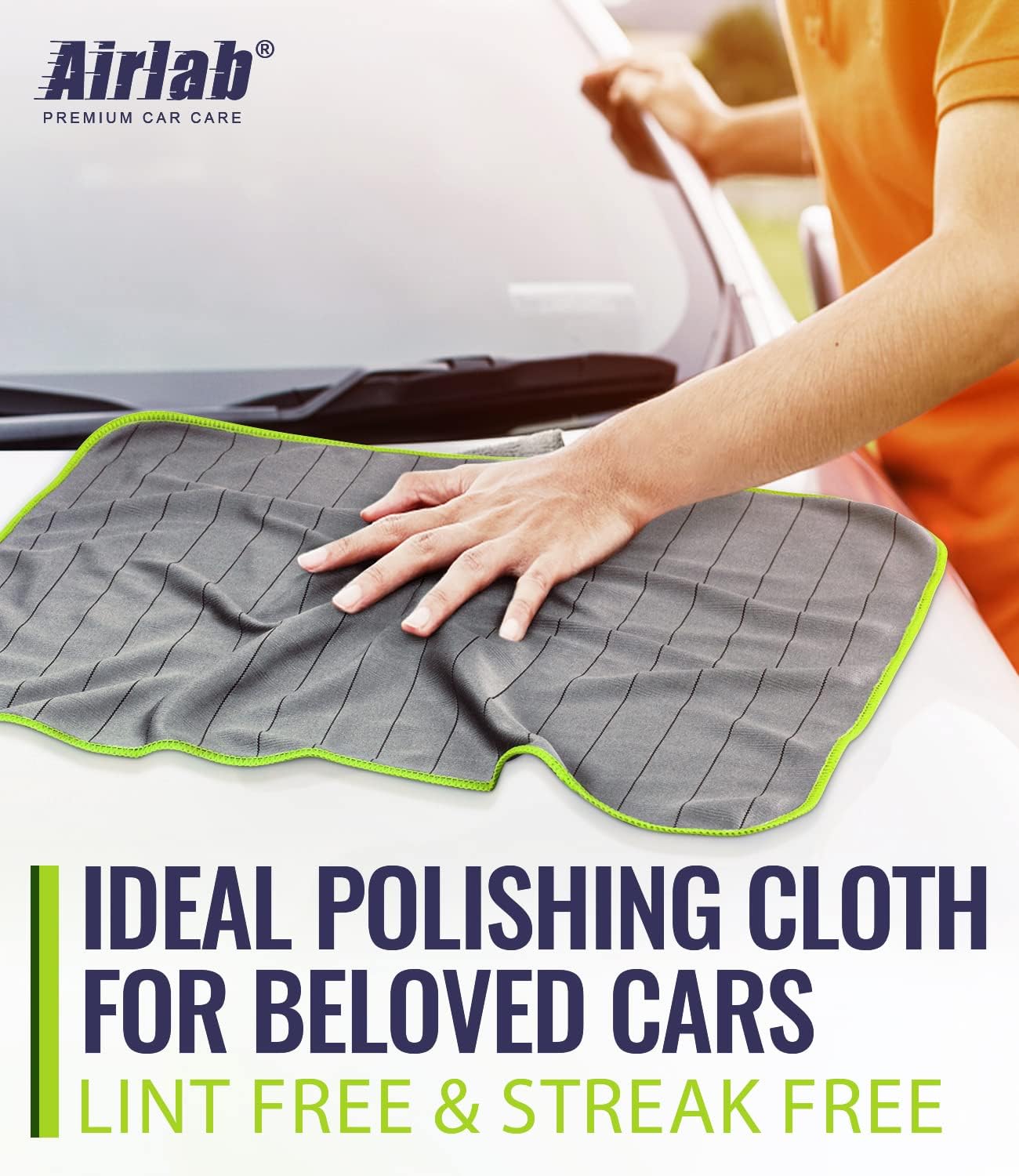 Thumbnail 5 de Airlab set van 2 koolstofvezeldoeken voor auto, 50 x 40 cm, 400 g/m²