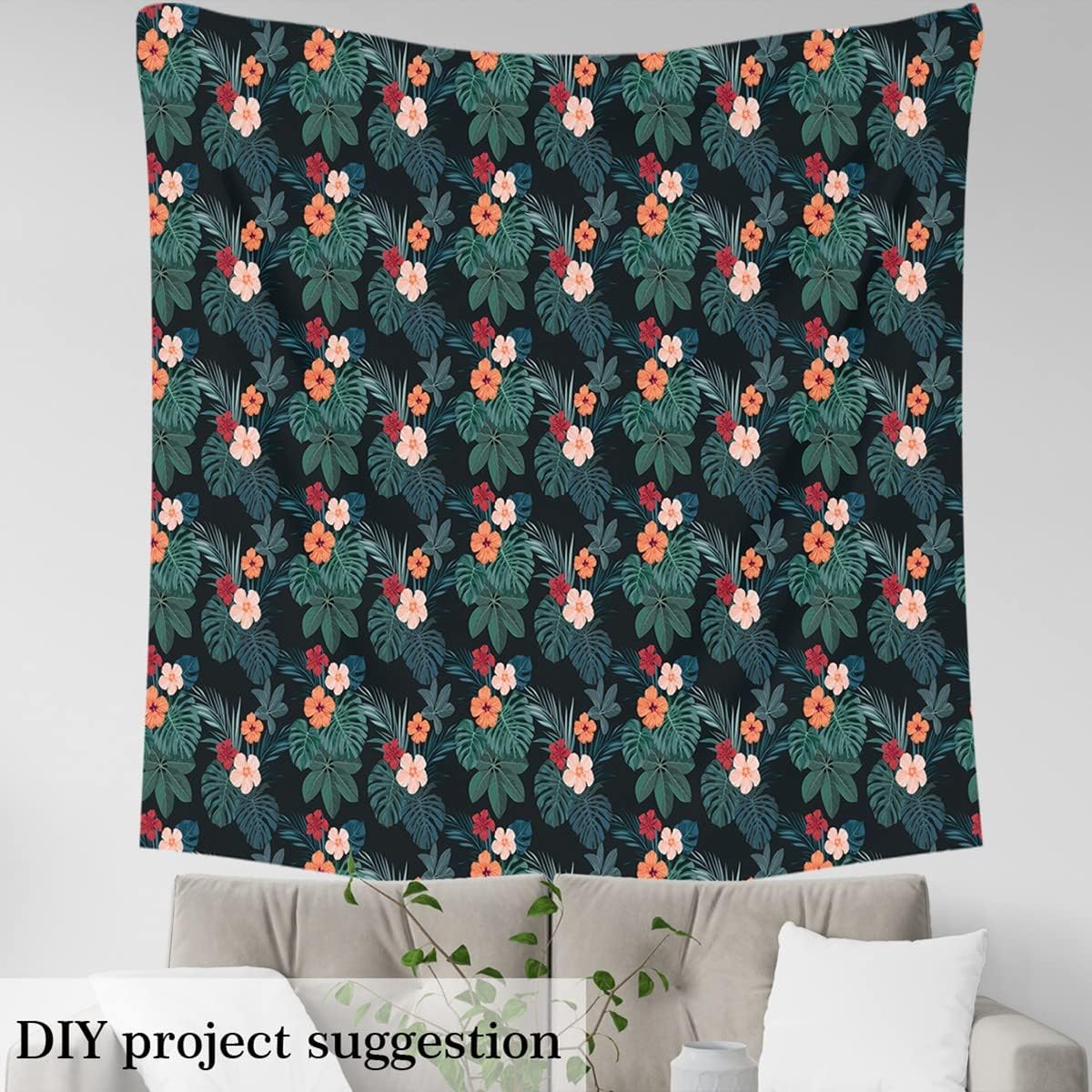 Detalle de Tropical Floral Upholstery Fabric 3 yards
