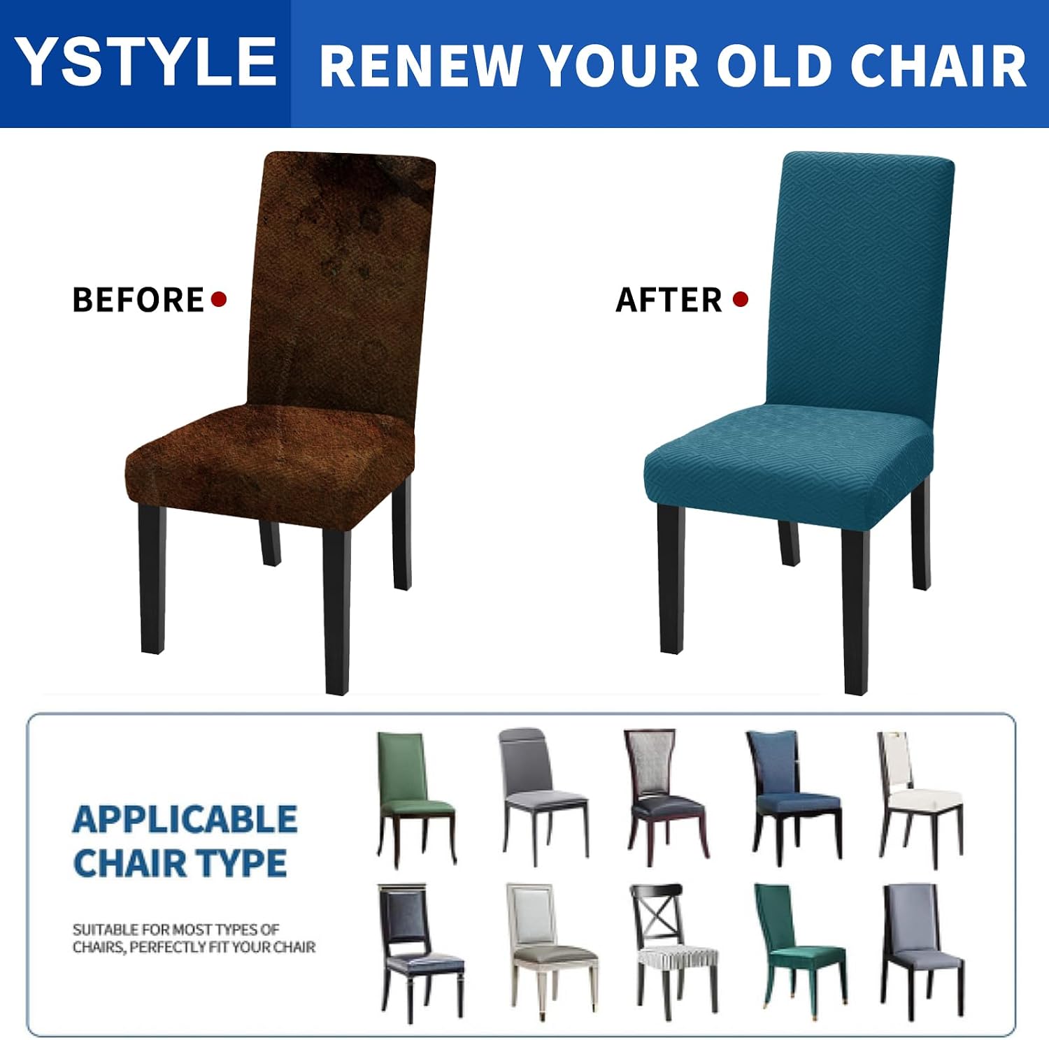 Thumbnail 4 de Ystyle Housse De Chaise 6 Pièces Extensible