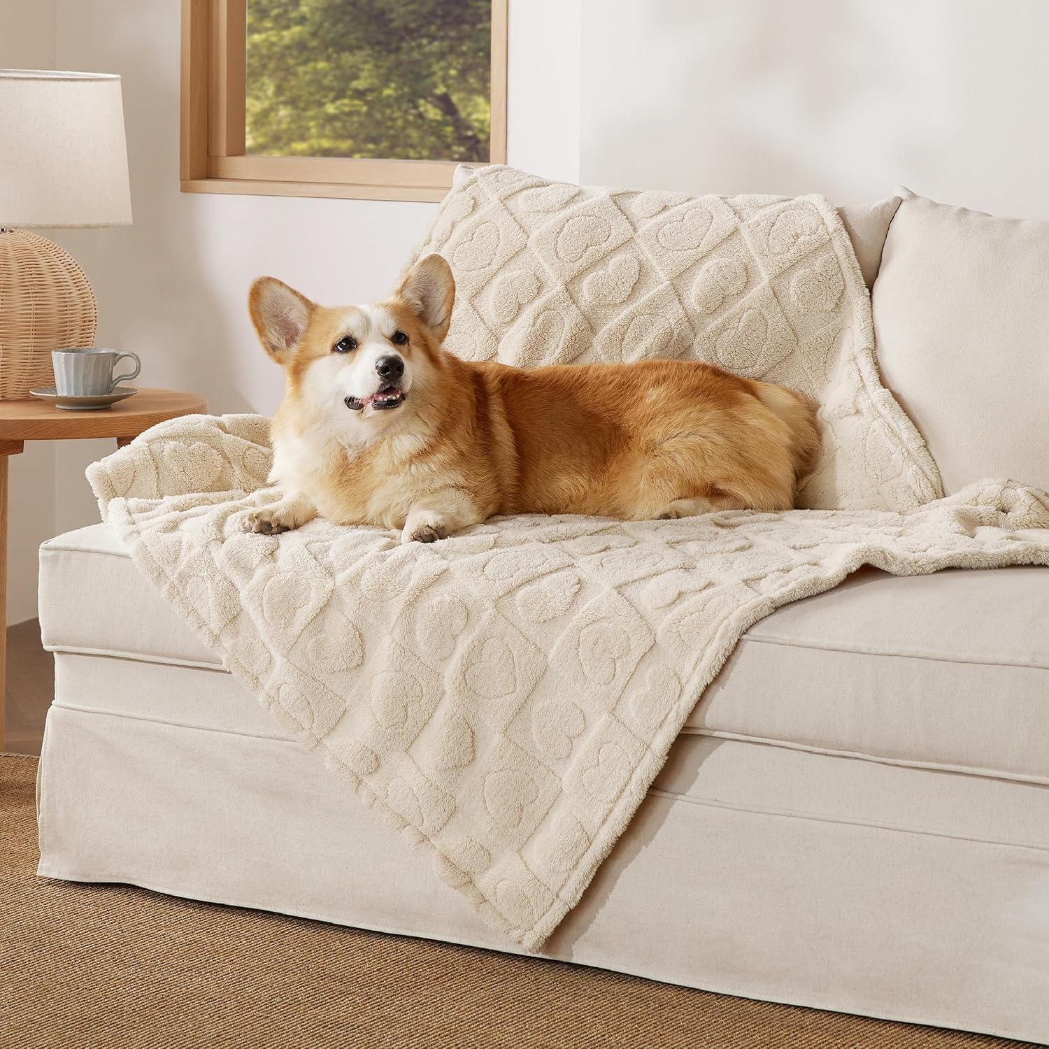 Thumbnail 5 de Bedsure Hundedecke 100x120 cm Cremeweiß 🐾