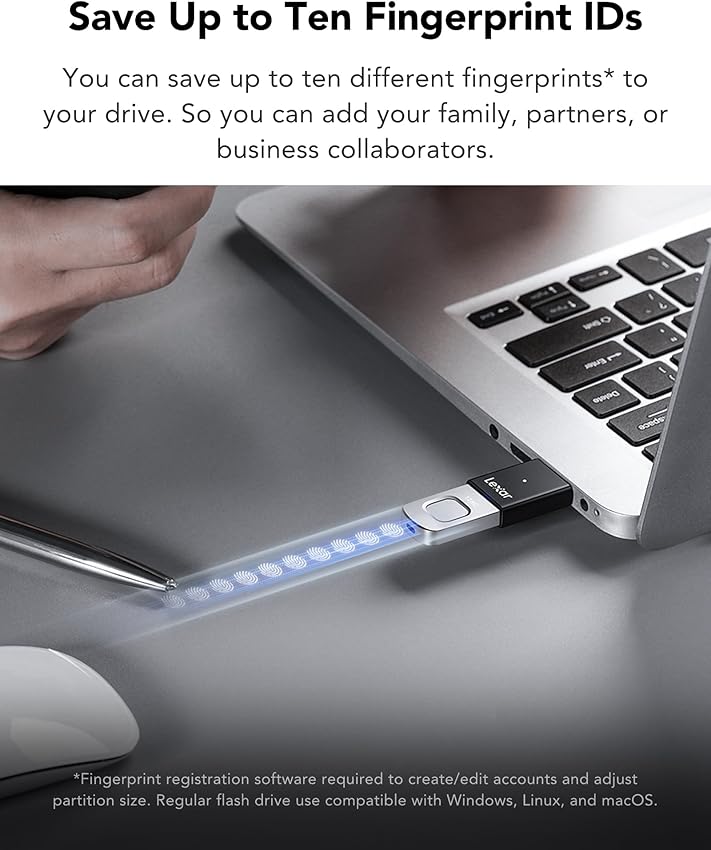 Thumbnail 3 de Lexar JumpDrive Fingerprint F35 Pro 128GB USB 3.0 🔐