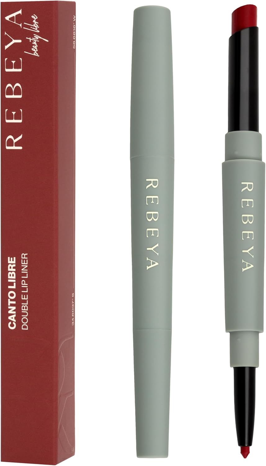 Detalle de REBEYA CANTO LIBRE – Double Lip Liner Rosso 02: contorno e rossetto in 1 passa