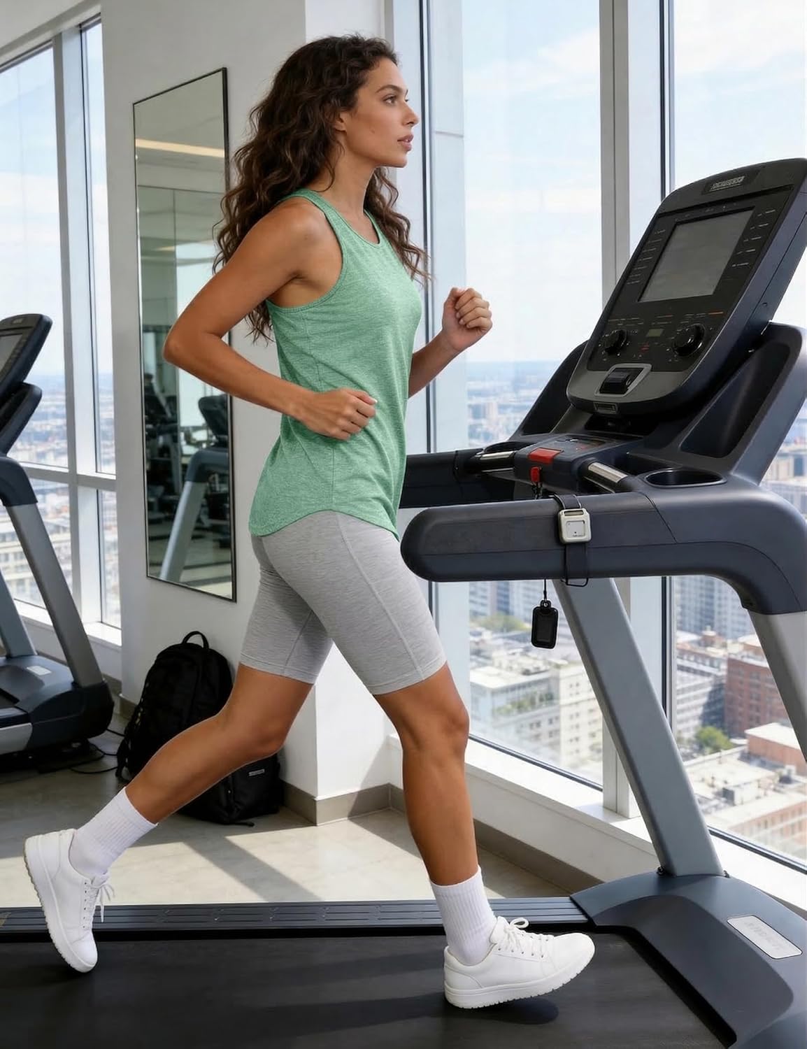 Thumbnail 4 de Canotta sportiva donna Gyabnw girocollo incrociata con dettagli traforati