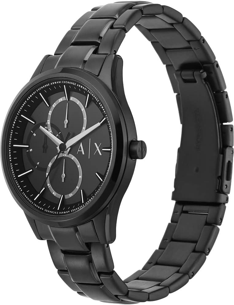 Detalle de Armani Exchange Uhr für Herren – Quarz mit recyceltem Edelstahlgehäuse, 42 mm
