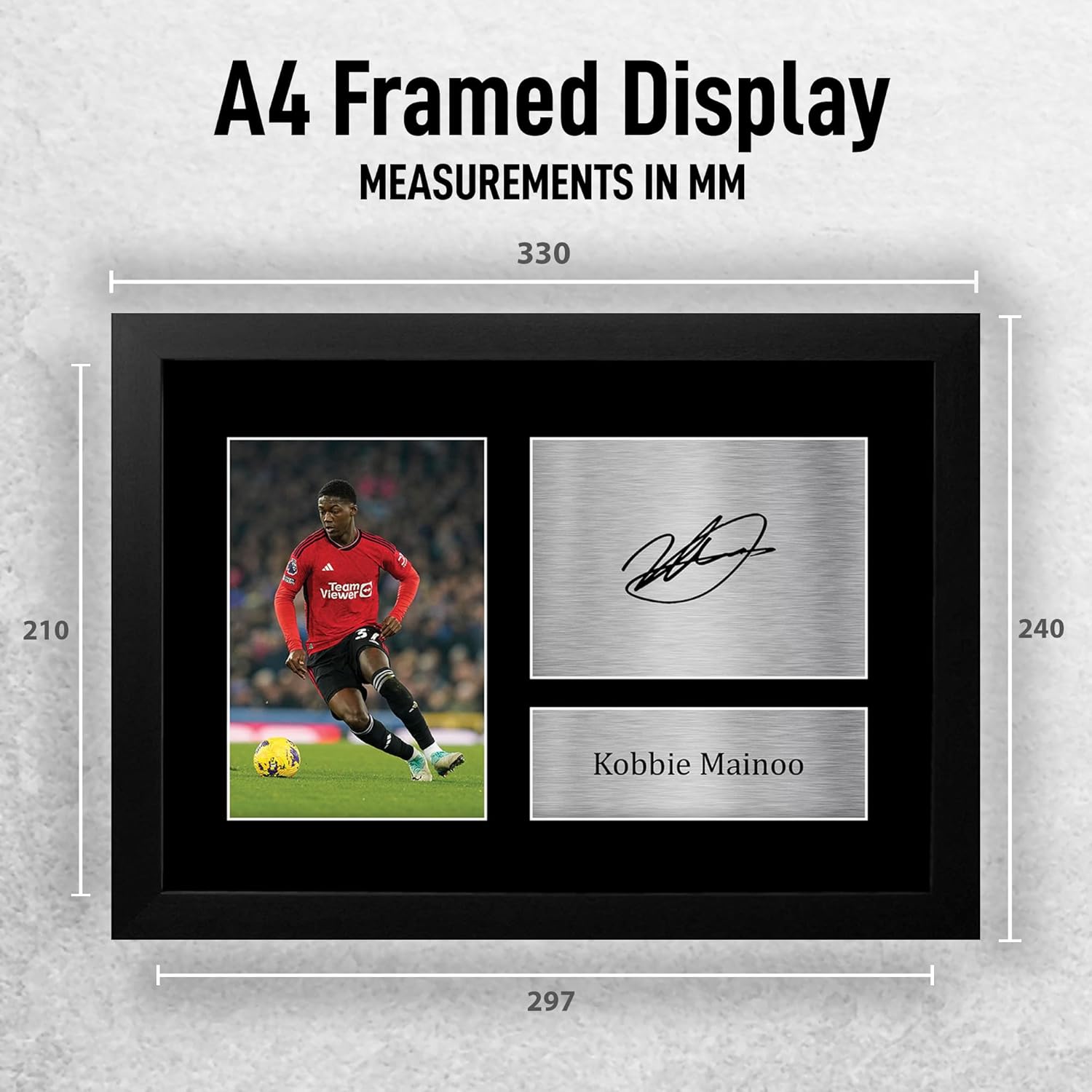 Thumbnail 1 de HWC Trading FR A4 Kobbie Mainoo framed autograph picture (ready-to-gift)