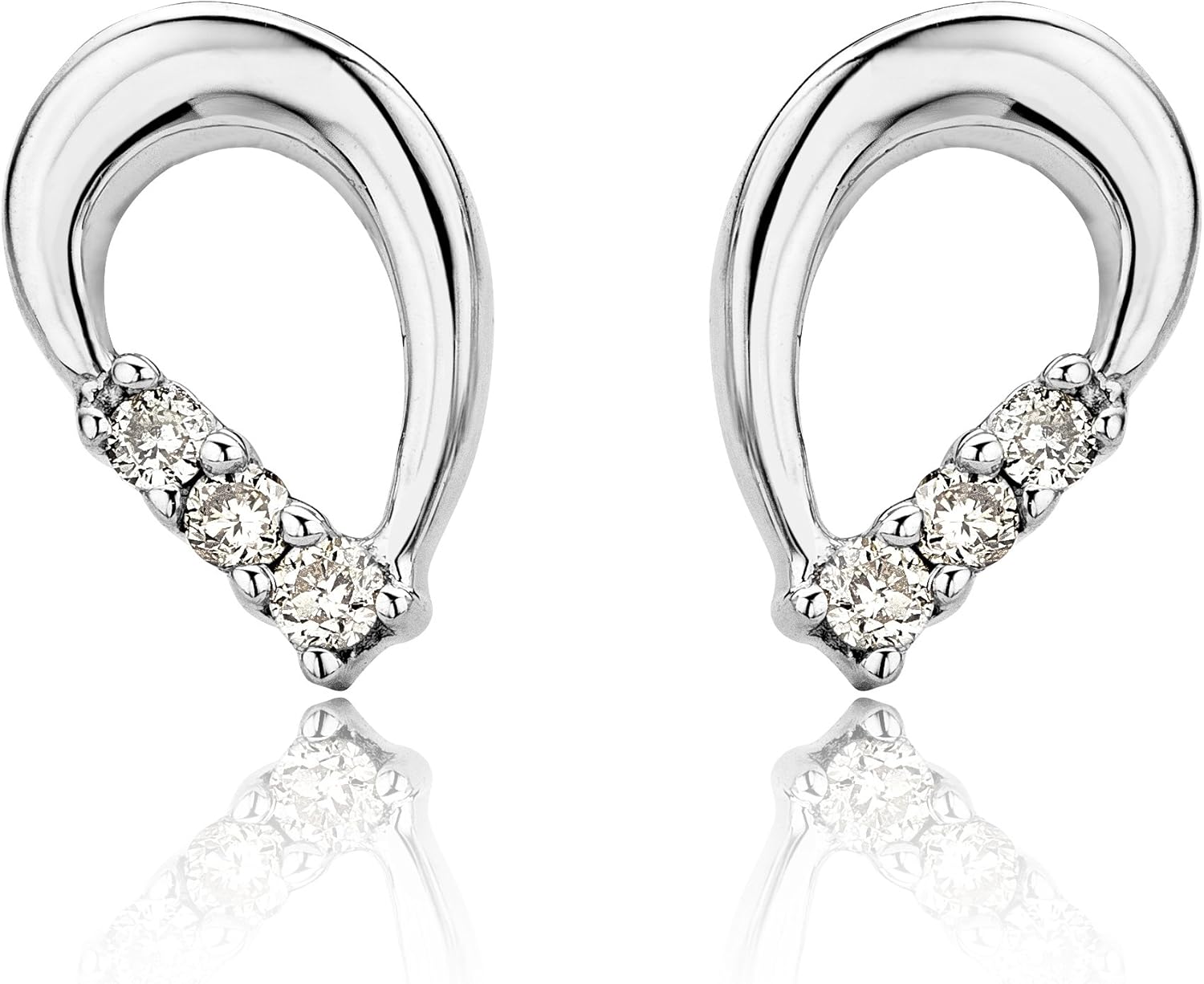 Thumbnail 1 de Miore UNI008EW Boucles d'Oreilles en or blanc 9 carats — Diamant 0,76 g