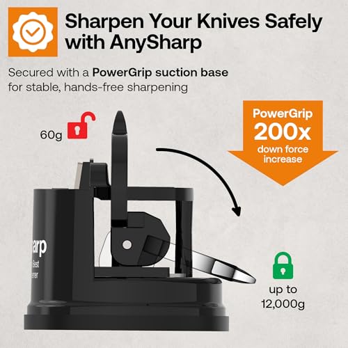 Thumbnail 4 de AnySharp Knife Sharpener: Hands-Free Safety, PowerGrip Suction and Precise, All-Kitchen Sharpening