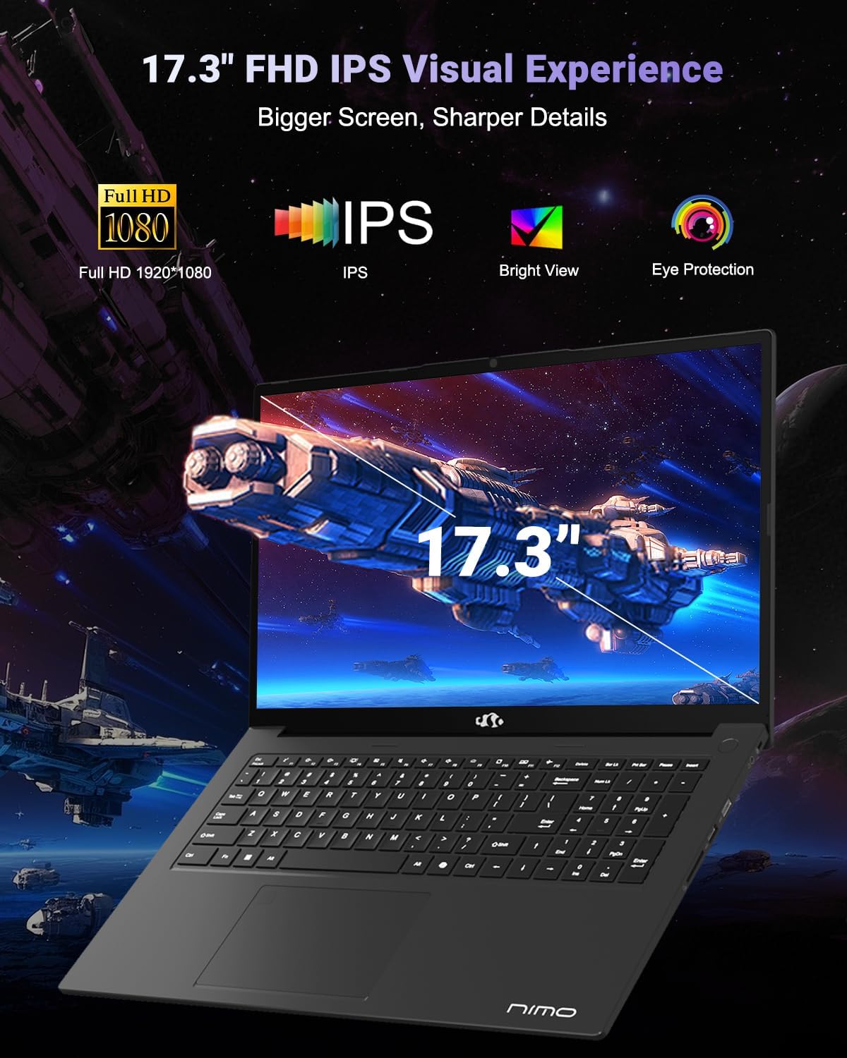Detalle 1 de NIMO Gaming Laptop 17.3-inch
