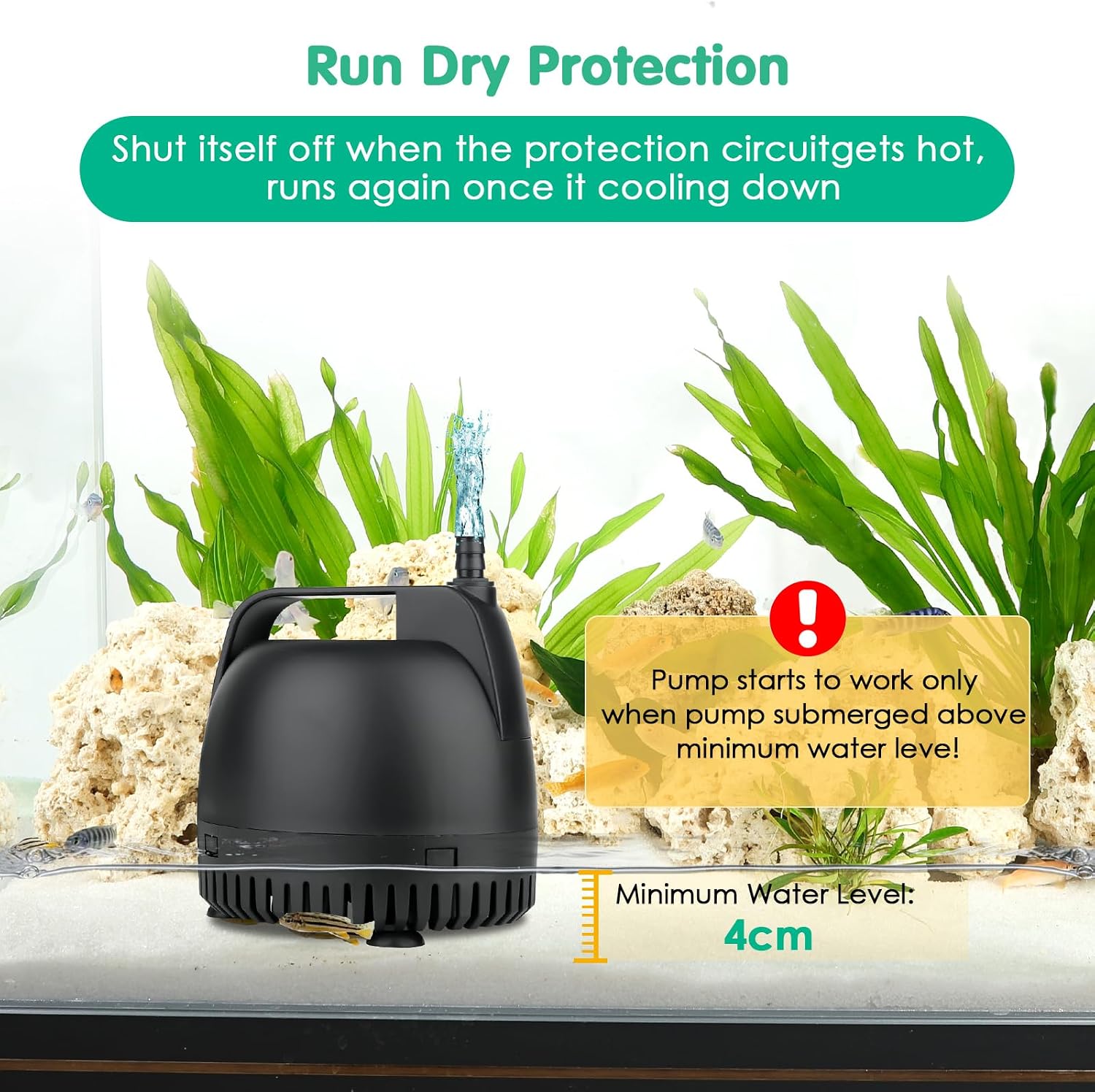 Thumbnail 3 de hygger Aquarium Wasserpumpe 2500 L/H 45W