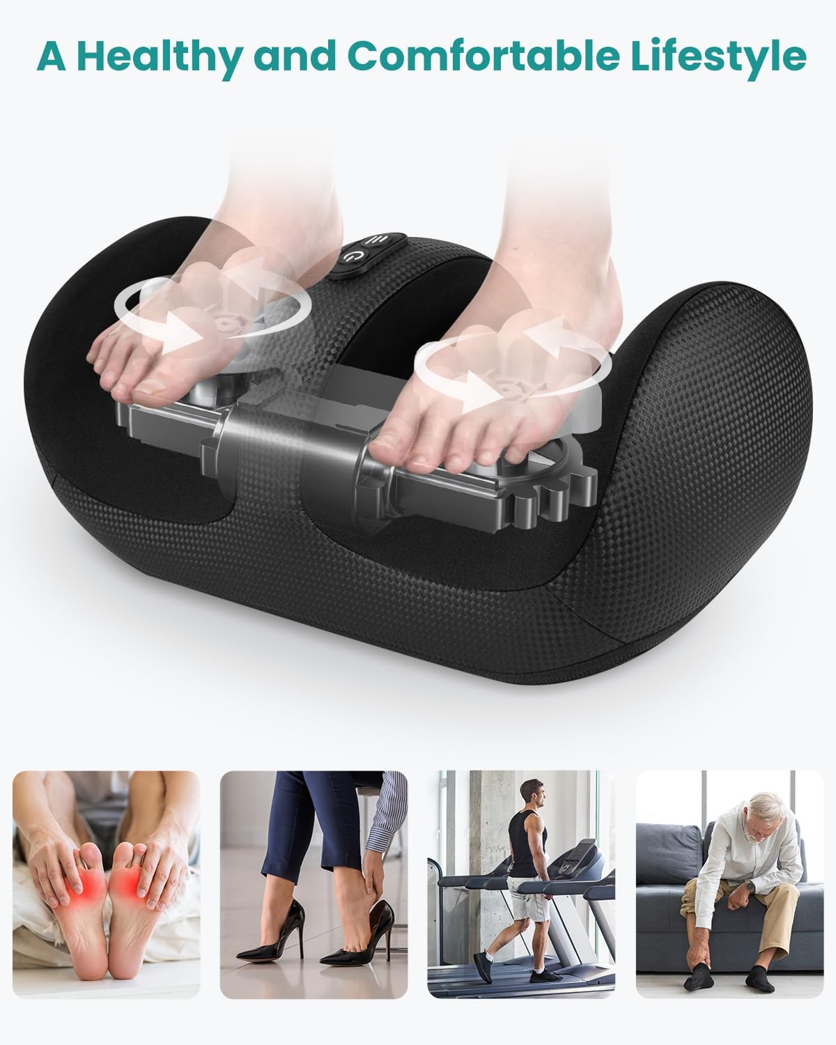 Thumbnail 4 de Nekteck Massaggiatore per piedi con calore: massaggio shiatsu profondo e compressione d'aria