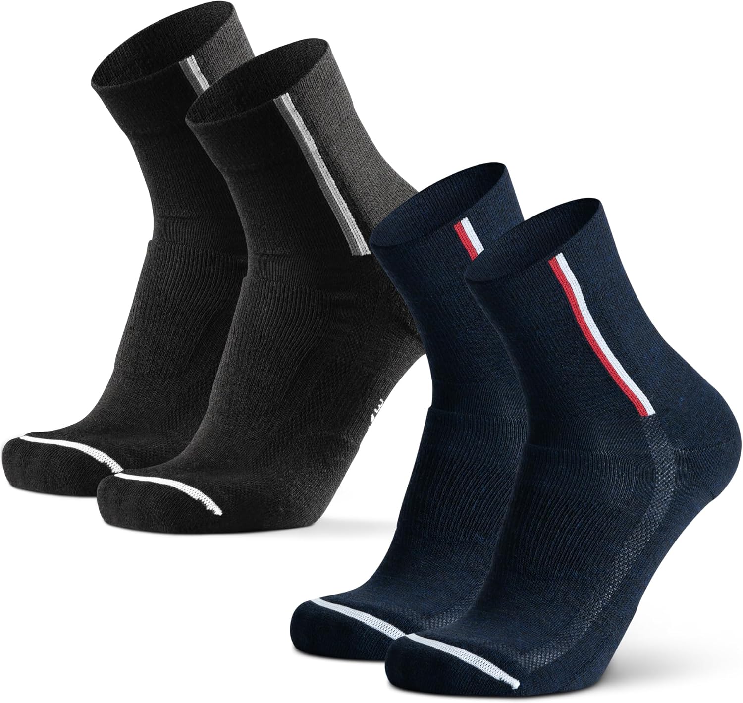 DANISH ENDURANCE Chaussettes de cyclisme en laine mérinos thermiques (lot de 2)