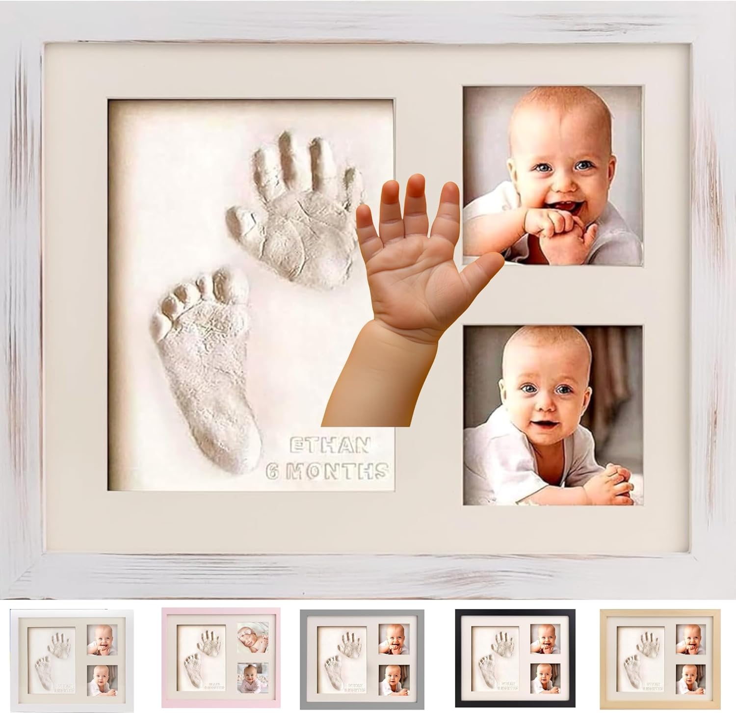 Thumbnail 6 de Bubzi Co Kit di impronte per neonati Ballet Pink – ricordi handmade senza forno