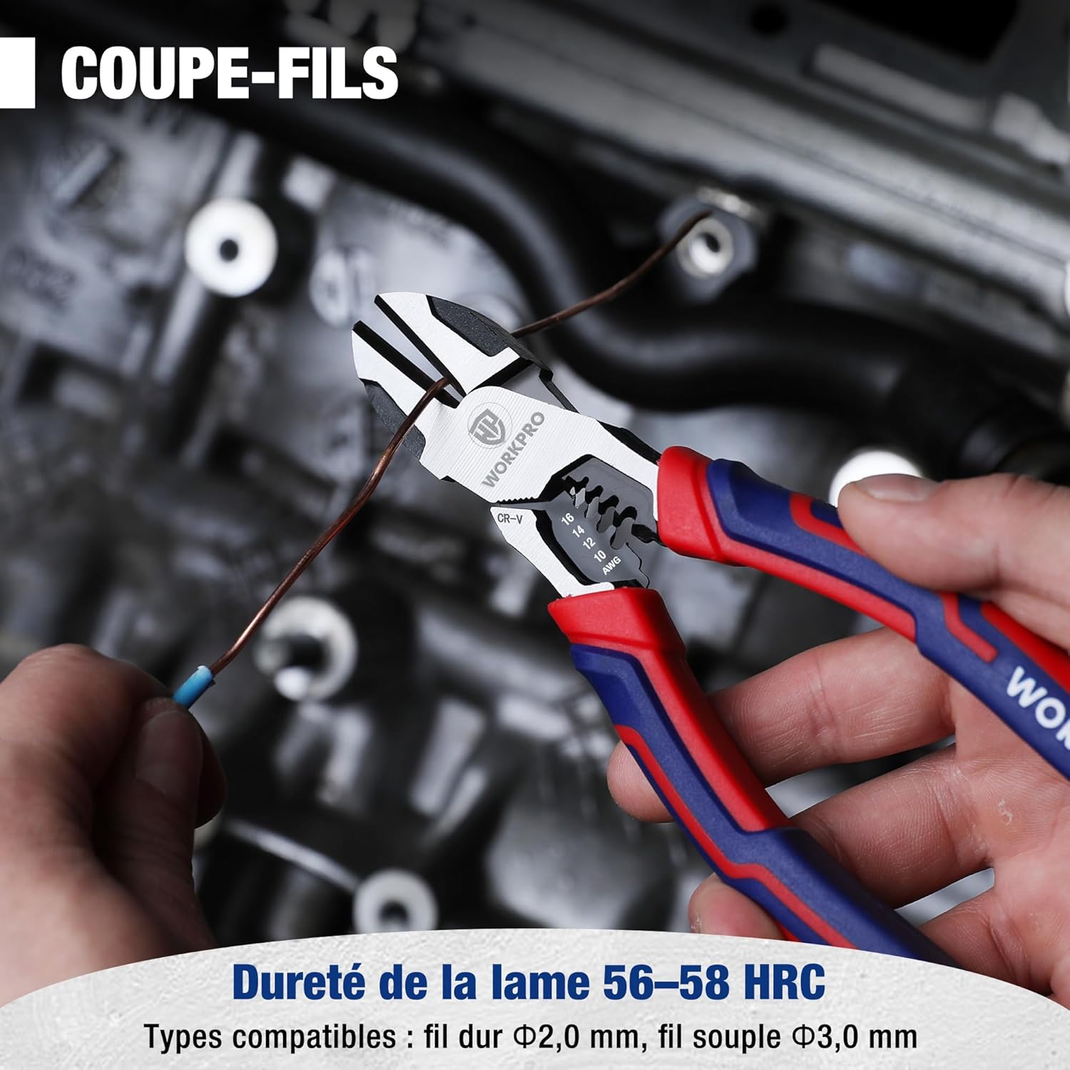 Thumbnail 4 de WORKPRO Pince Coupante Diagonale 196 mm Cr-V