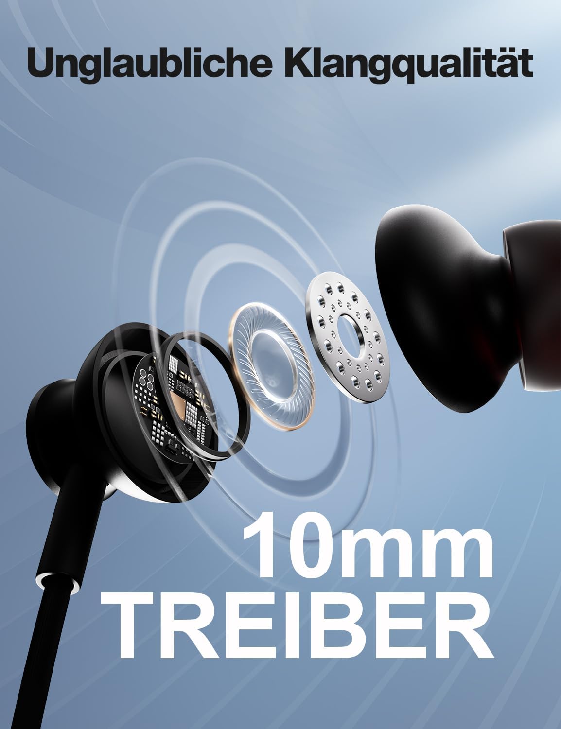 Detalle 1 de Rythflo Bluetooth In-Ear Kopfhörer 30 Std. Laufzeit