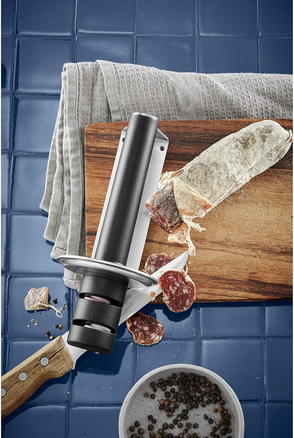 Detalle 2 de WMF Gourmet Afilador de Cuchillos con Discos Cerámicos 🔪