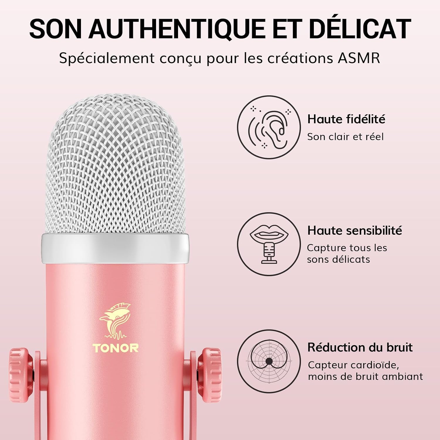 Thumbnail 2 de TONOR ASMR-set met dubbele condensatormicrofoons, audio-interface en 192 kHz