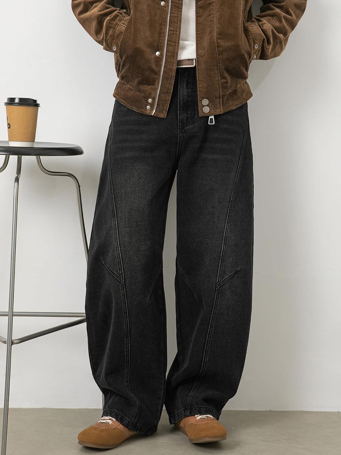 Thumbnail 1 de Icymay Mens Baggy Jeans – Wide-Leg Y2K Vintage Denim Pants