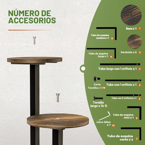 Thumbnail 4 de Bamworld — Soporte para plantas de madera de 5 niveles (escala para flores) para interior y exterior