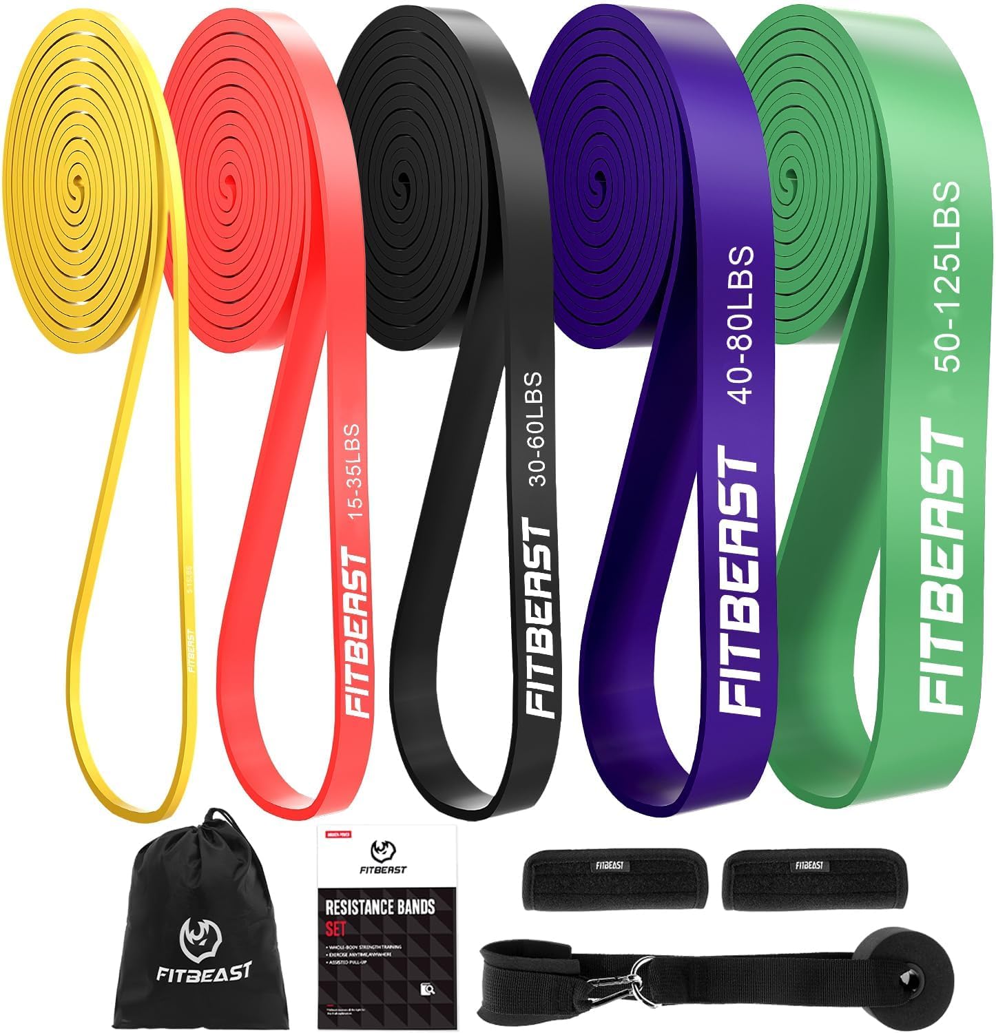 Detalle de FitBeast Pull Up Bands Set 5 resistance levels ๐