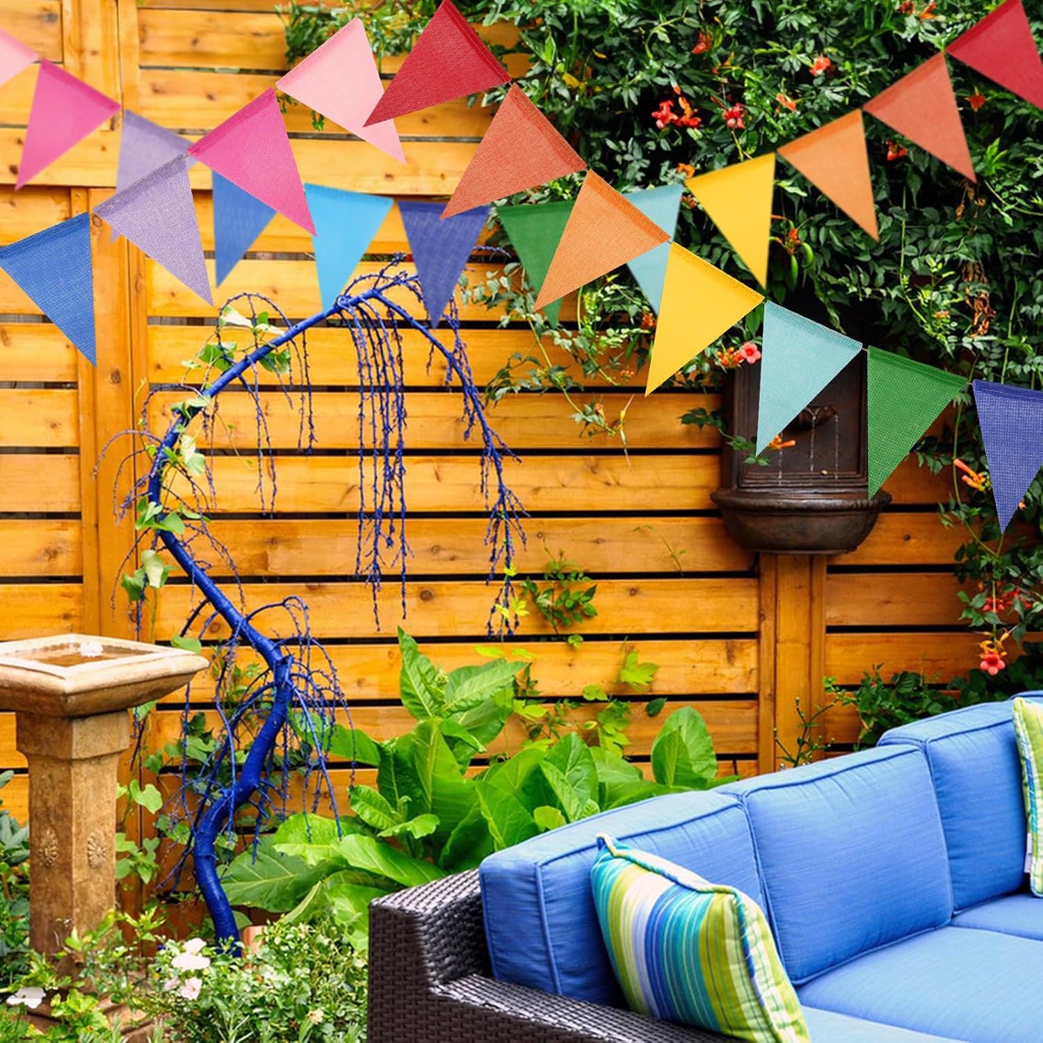 Thumbnail 4 de G2PLUS 20M Rainbow Burlap Bunting
