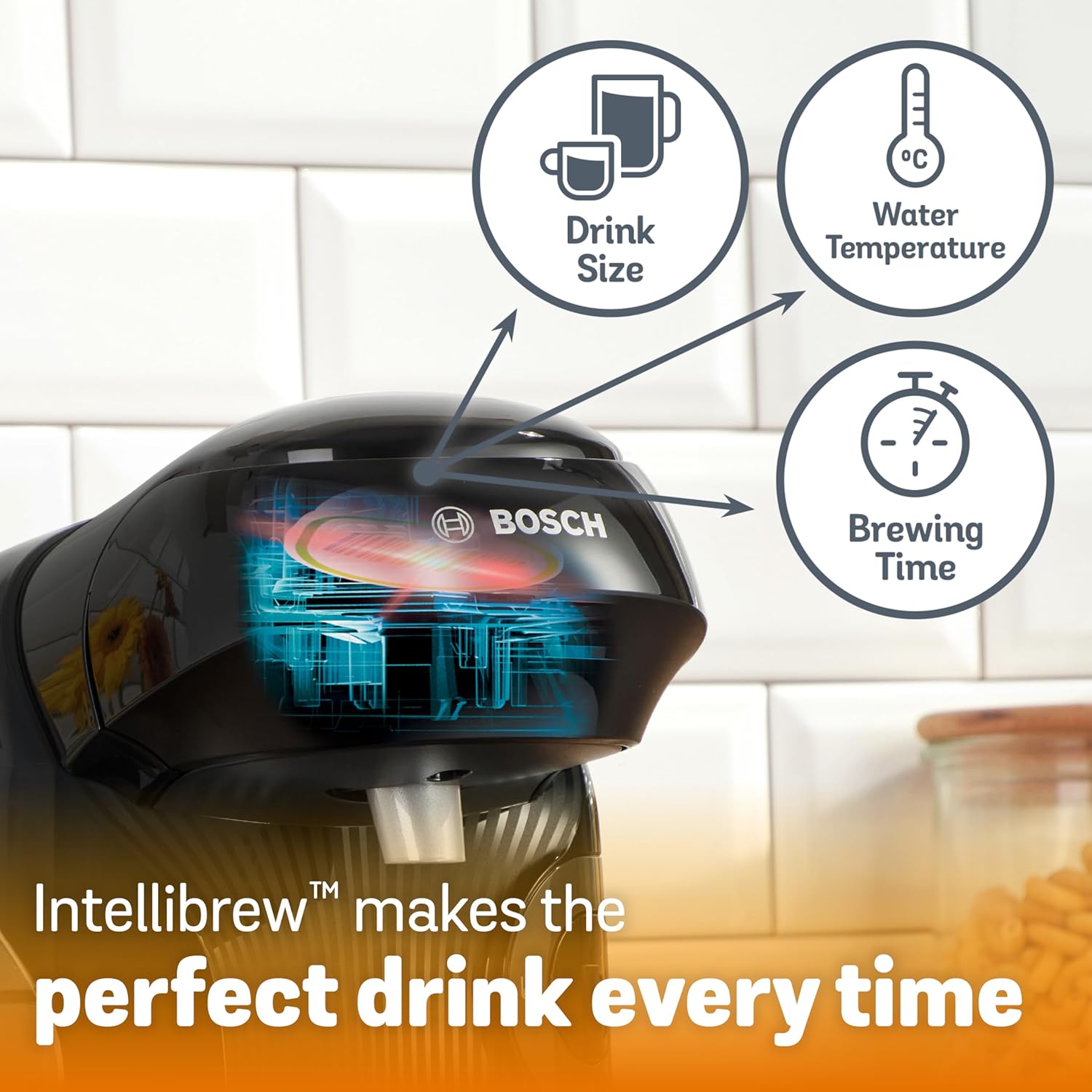 Thumbnail 6 de Tassimo by Bosch Style Friendly Pod Coffee Machine Bundle (TAS112EGBC) with 40 Kenco Drinks – Black
