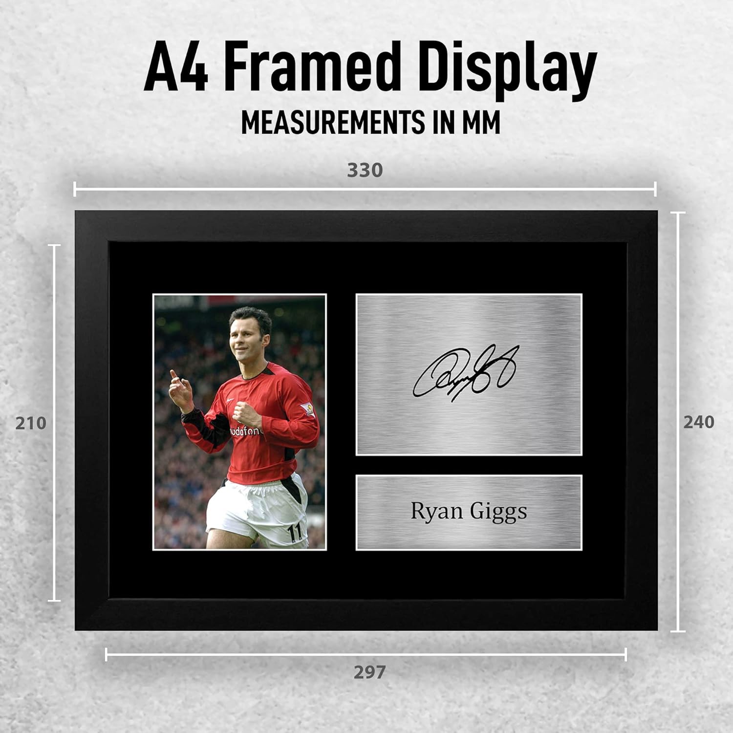 Thumbnail 1 de HWC Trading Ryan Giggs Gift Signed Framed A4 Printed Autograph Photo Display